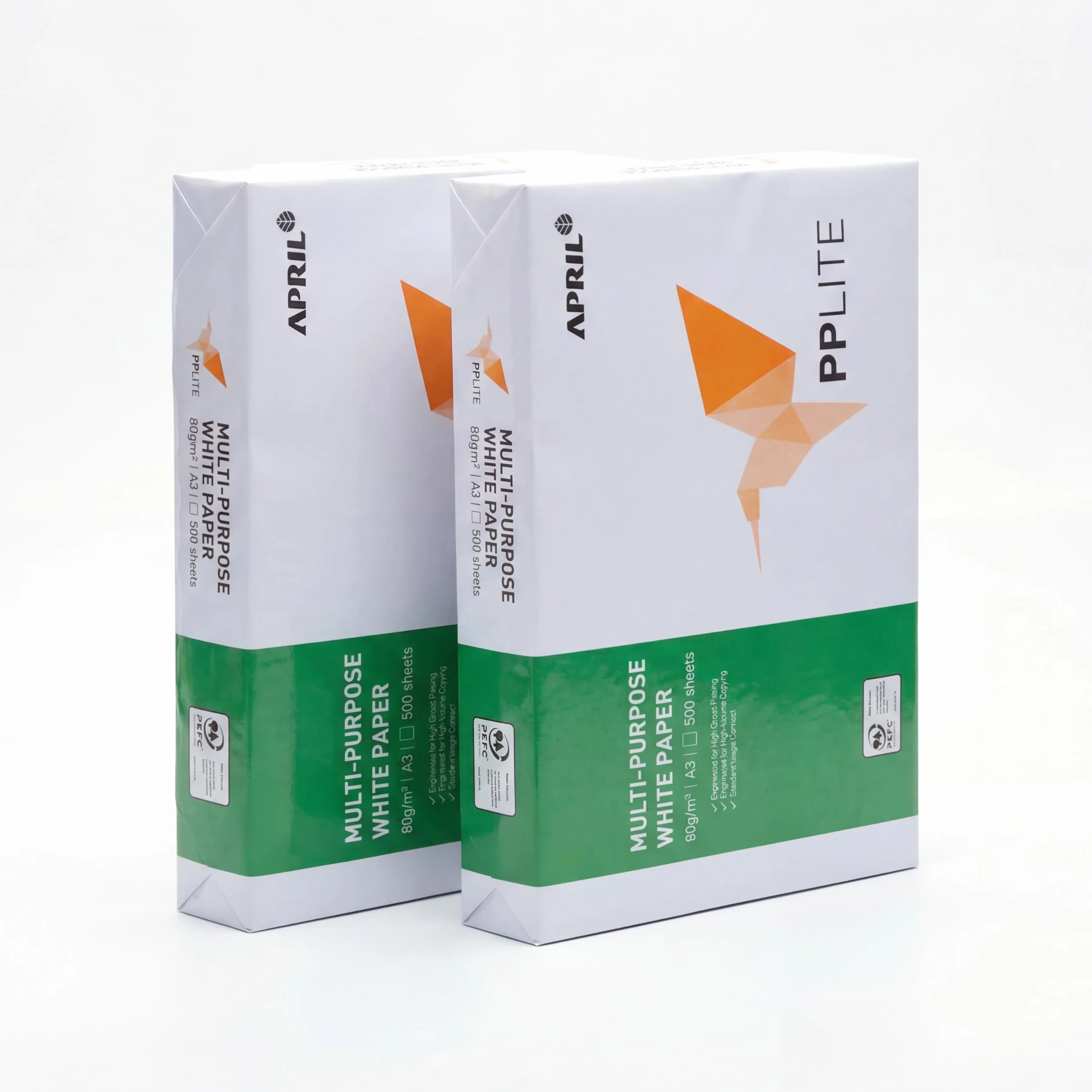 APRIL PP Lite Carta A3 80gr - 1.000 Fogli (2 Risme) - Risma Carta A3 Bianca