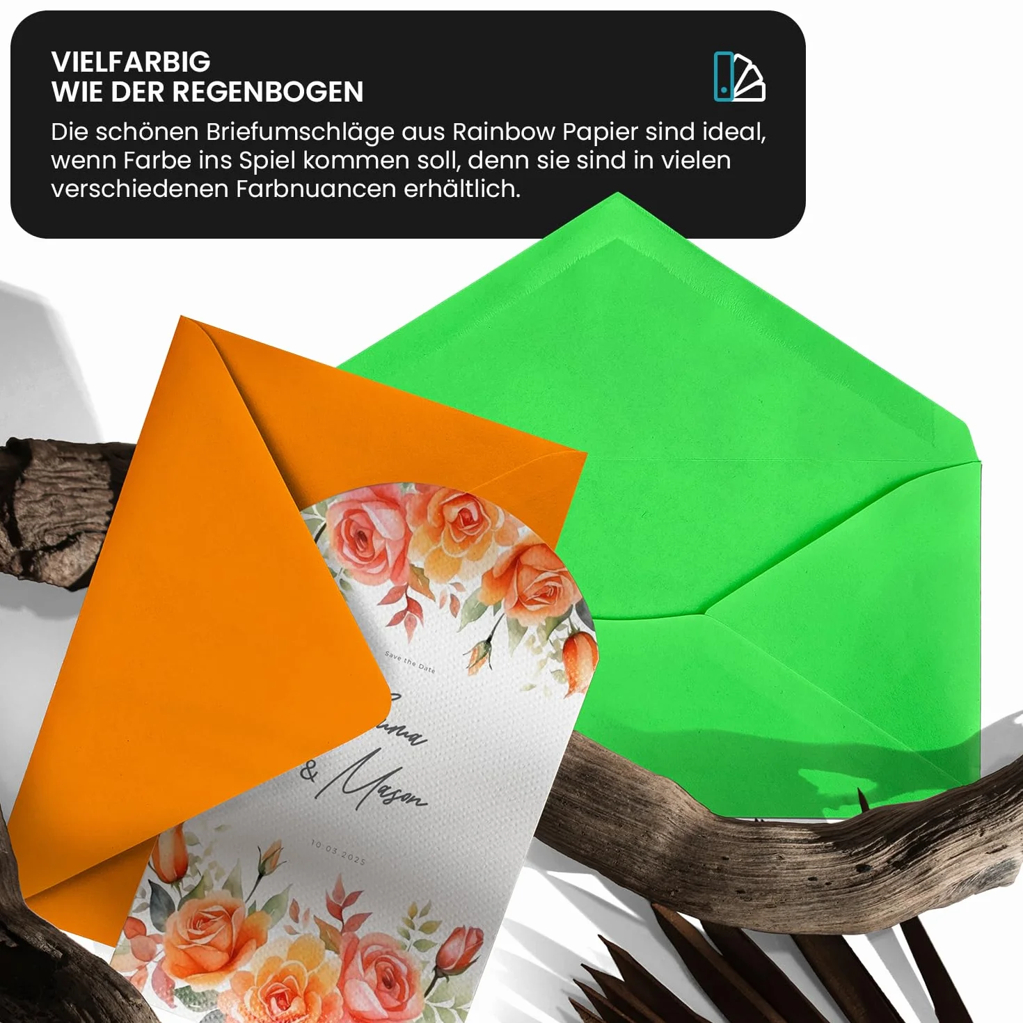 Netuno 100 buste da lettera colorate rosso formato DL 110 x 220 mm 80g con lembo a punta