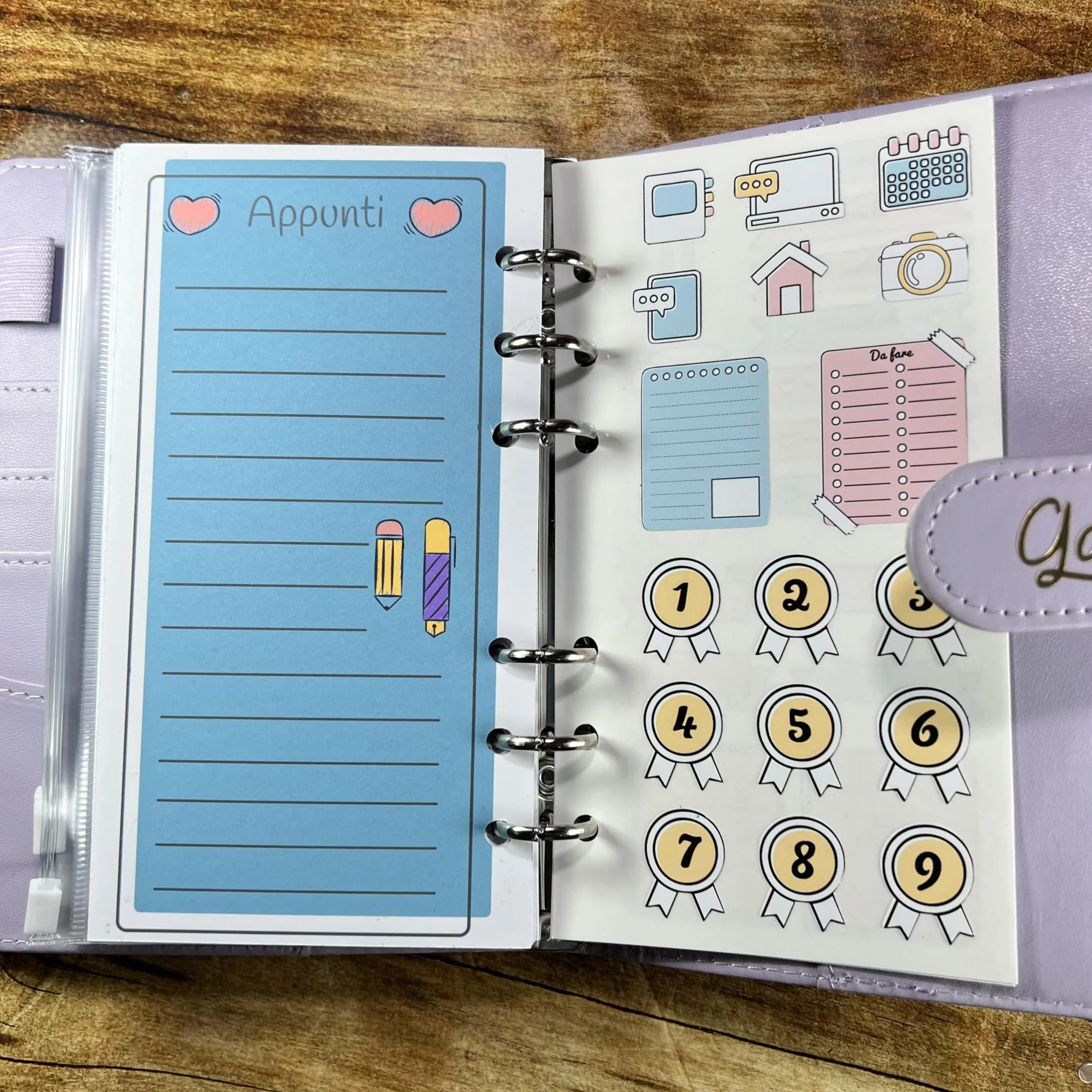 Agenda Personalizzata per Rappresentante di Classe – Buste Portasoldi, Fogli per Appunti e Calendario Anno Scolastico Corrente