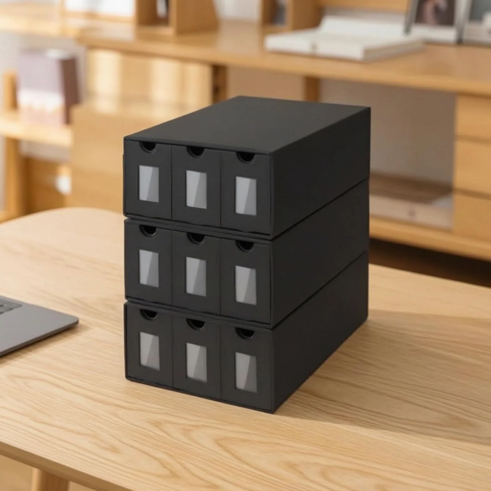 kowaku Scatola Porta Carte Impilabile Modulare Organizzatore Rigido Custodia per Libreria