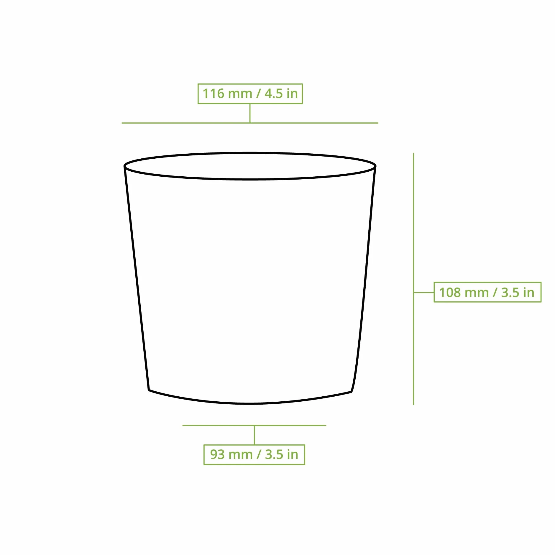 BIOZOYG Tazza per zuppa 600 ml 24 oz Ø 115 mm marrone Carta kraft Bicchieri carta grandi Ciotola per zuppa