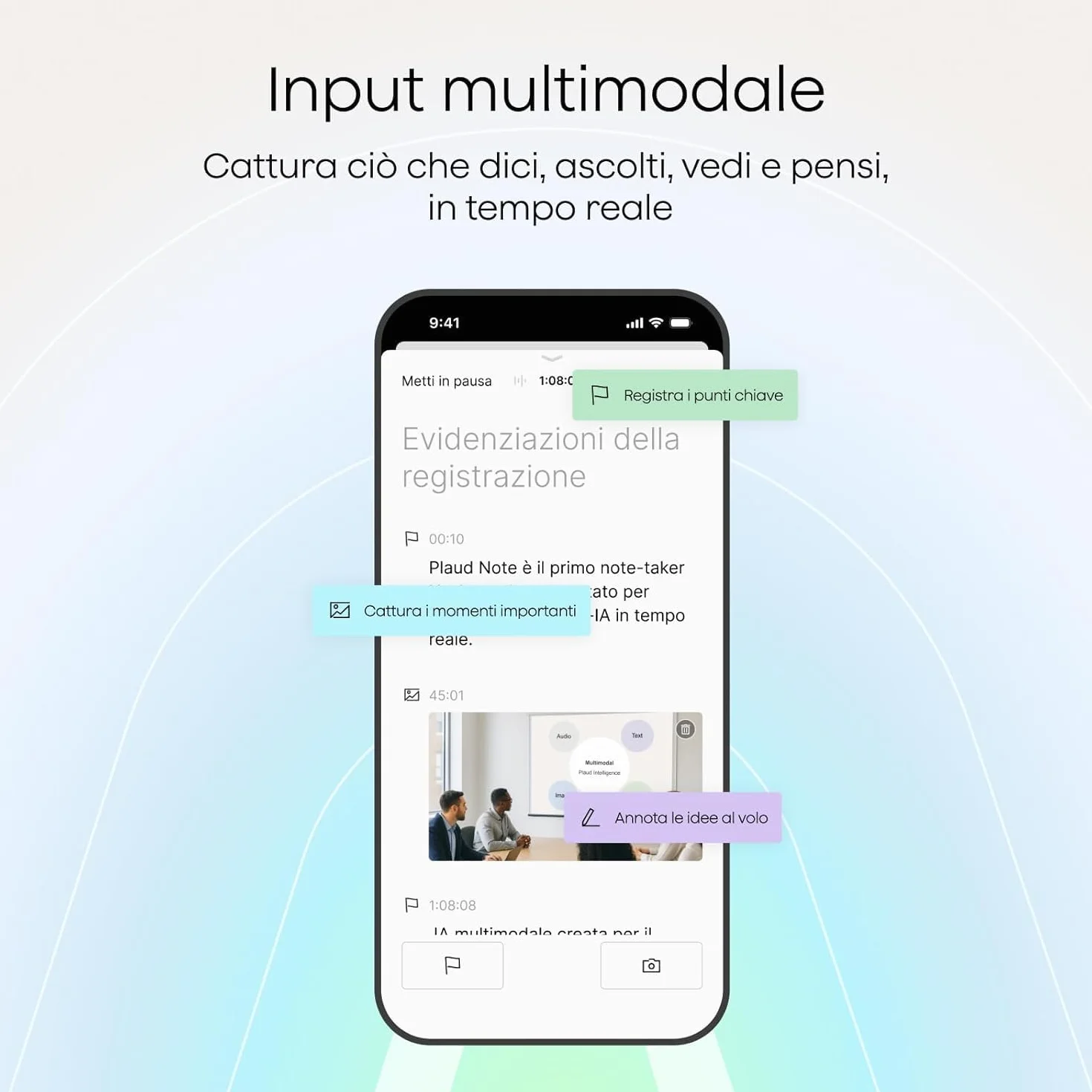 Plaud NotePin S Registratore Vocale AI Pulsante di Registrazione Tattile Audio Digitale Trascrizione Riepilogo Appunti Per Professionisti Riunioni Lezioni con 4 Accessori, Team Plan, Grigio