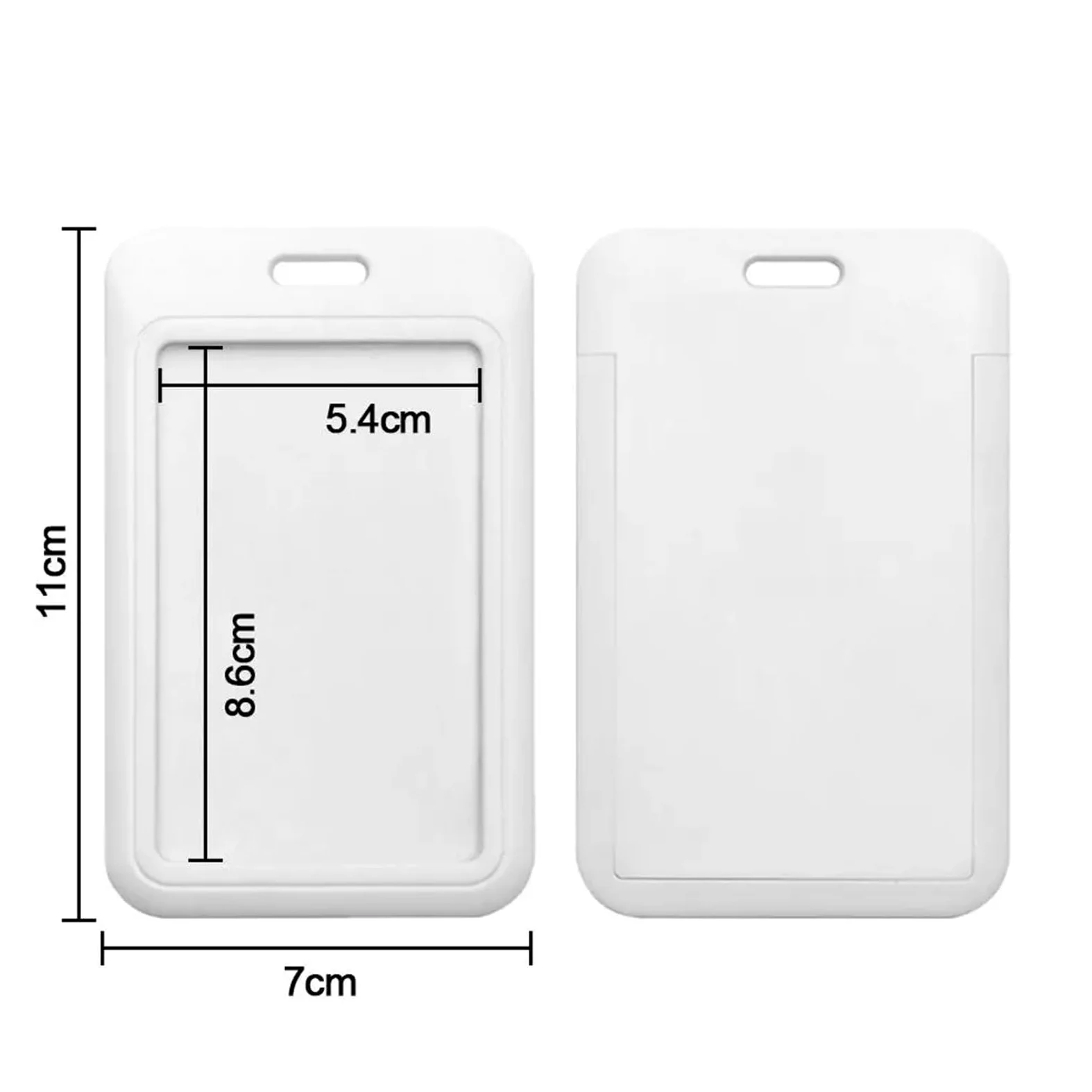 Porta badge, 100 pezzi, 11 x 7 cm, porta badge scorrevole, porta badge, porta badge (misura 6)