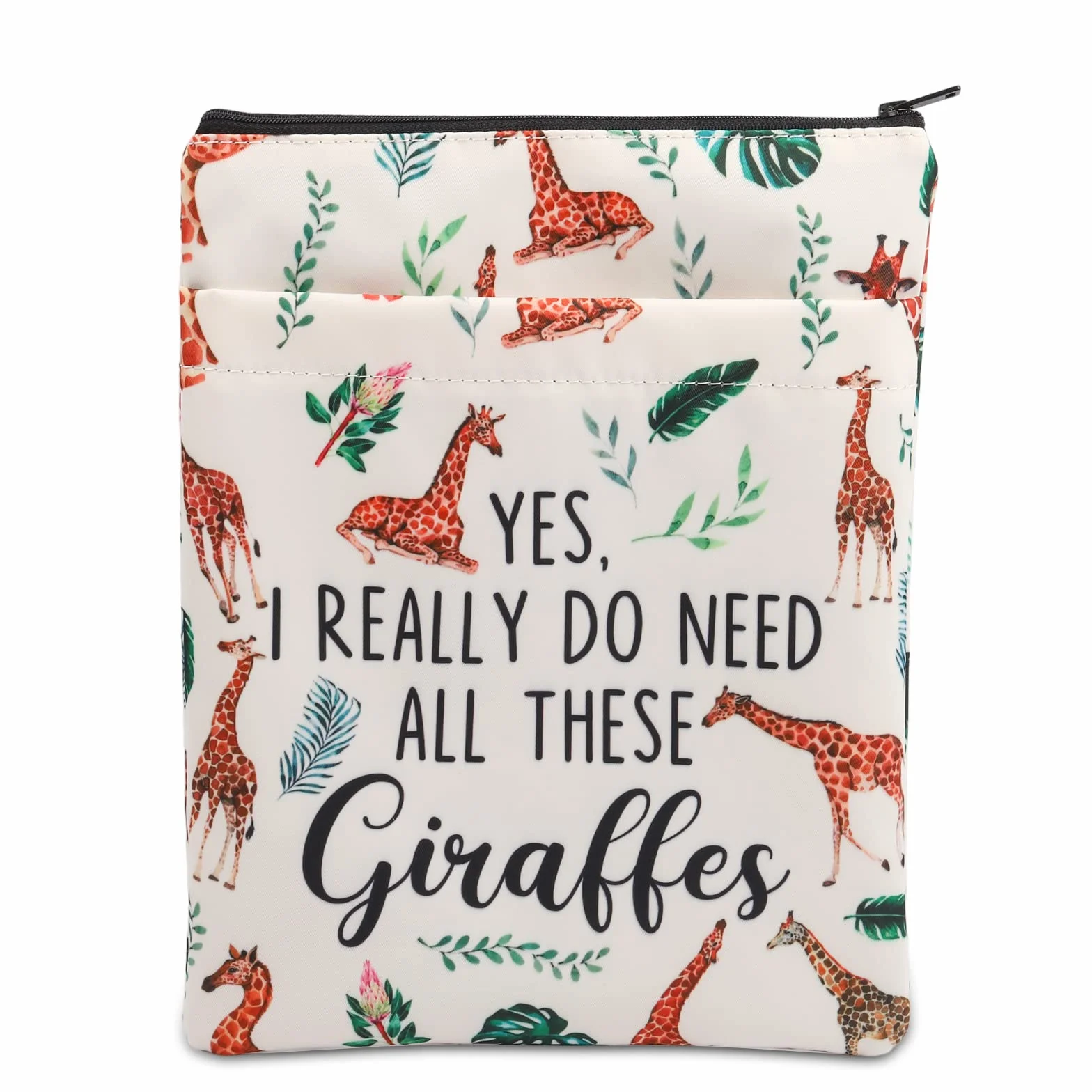 Regalo giraffa amante animali, PLITI I Really Do Need All These Giraffes Book Sleeve per donne