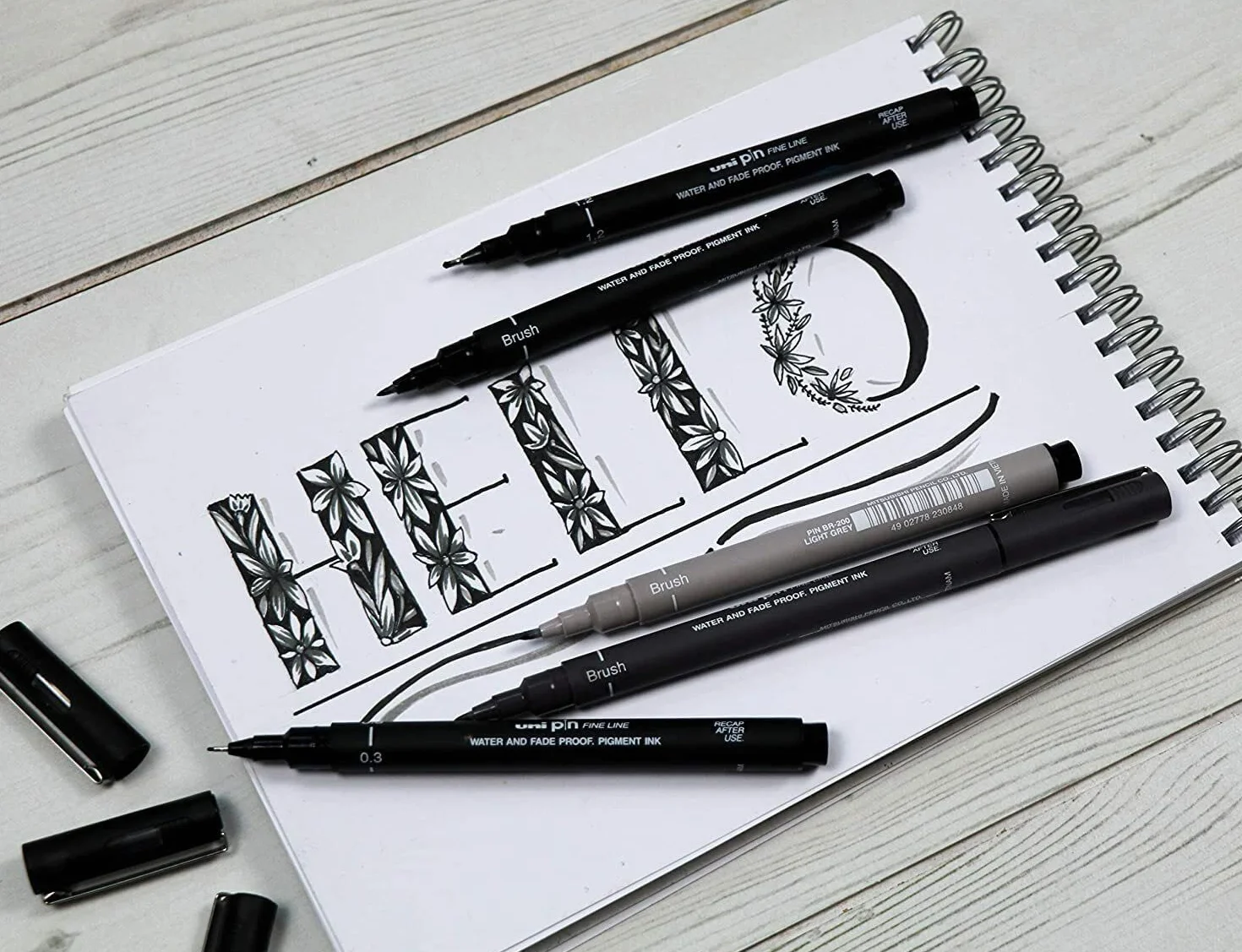 Uni Pin Fineliner Penna Disegno 0.03mm Nero Scatola da 12