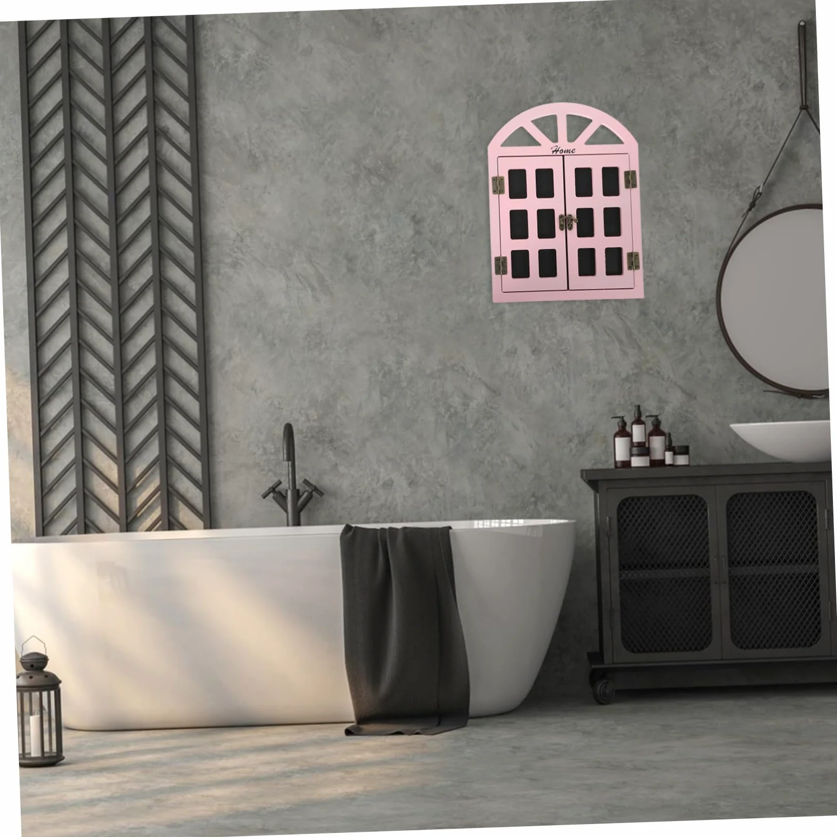 LALAFINA Lavagna da Appendere in Legno Rosa Stile Finestra Finta Riutilizzabile Cancellabile Decorazione da Parete per Casa o Cucina