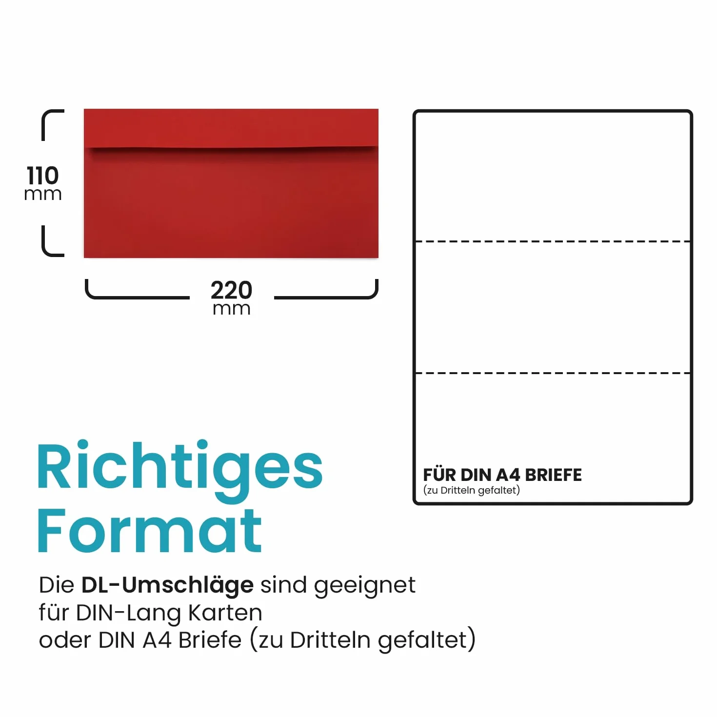 Netuno 25 buste rosse formato lungo 11 x 22 cm 120g eleganti per inviti matrimonio Natale DL