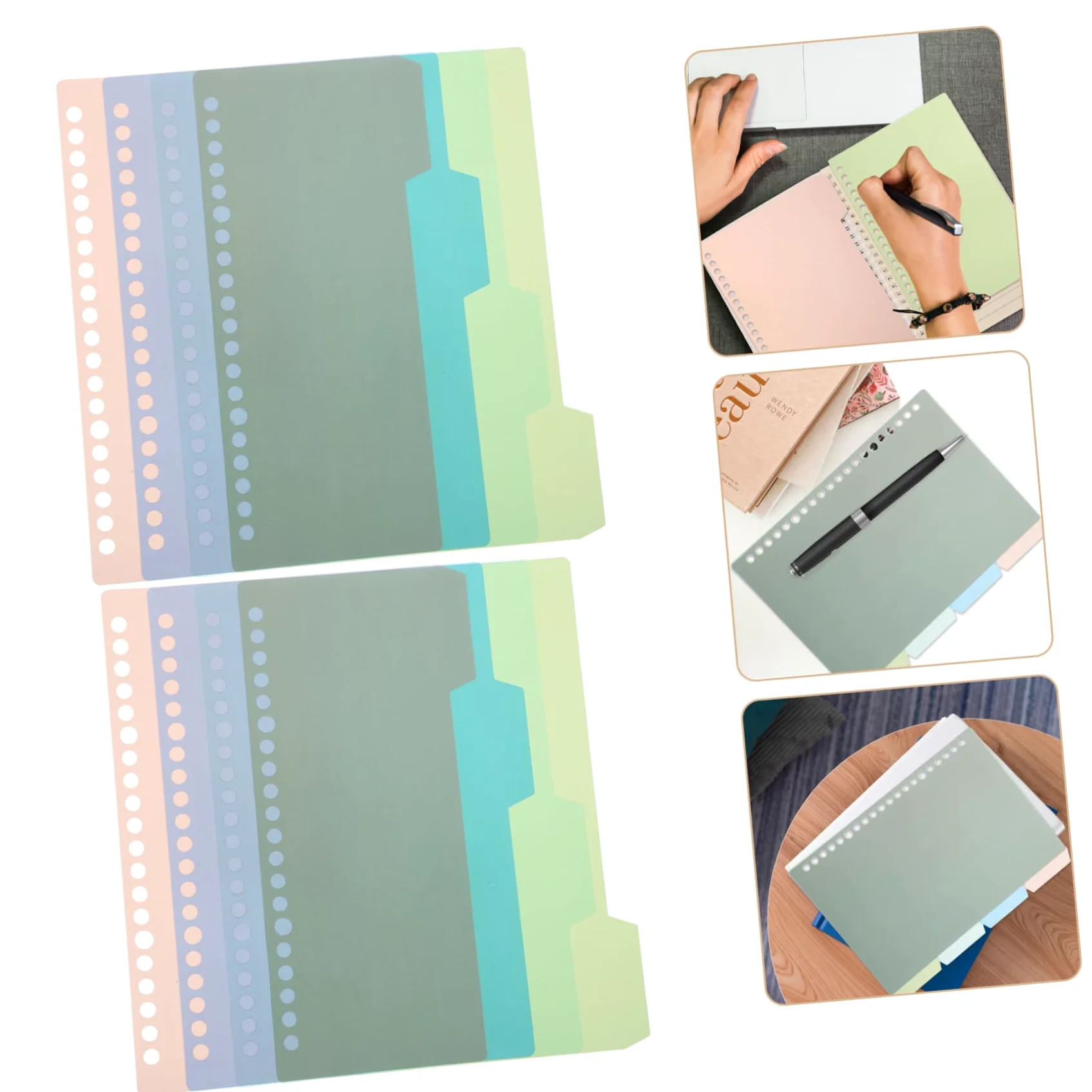 128 Pezzi Divisori per Raccoglitori Colori per Documenti e Quaderni Organizer Ufficio e Casa per Separare e Segnare Pagine con Design e Resistente