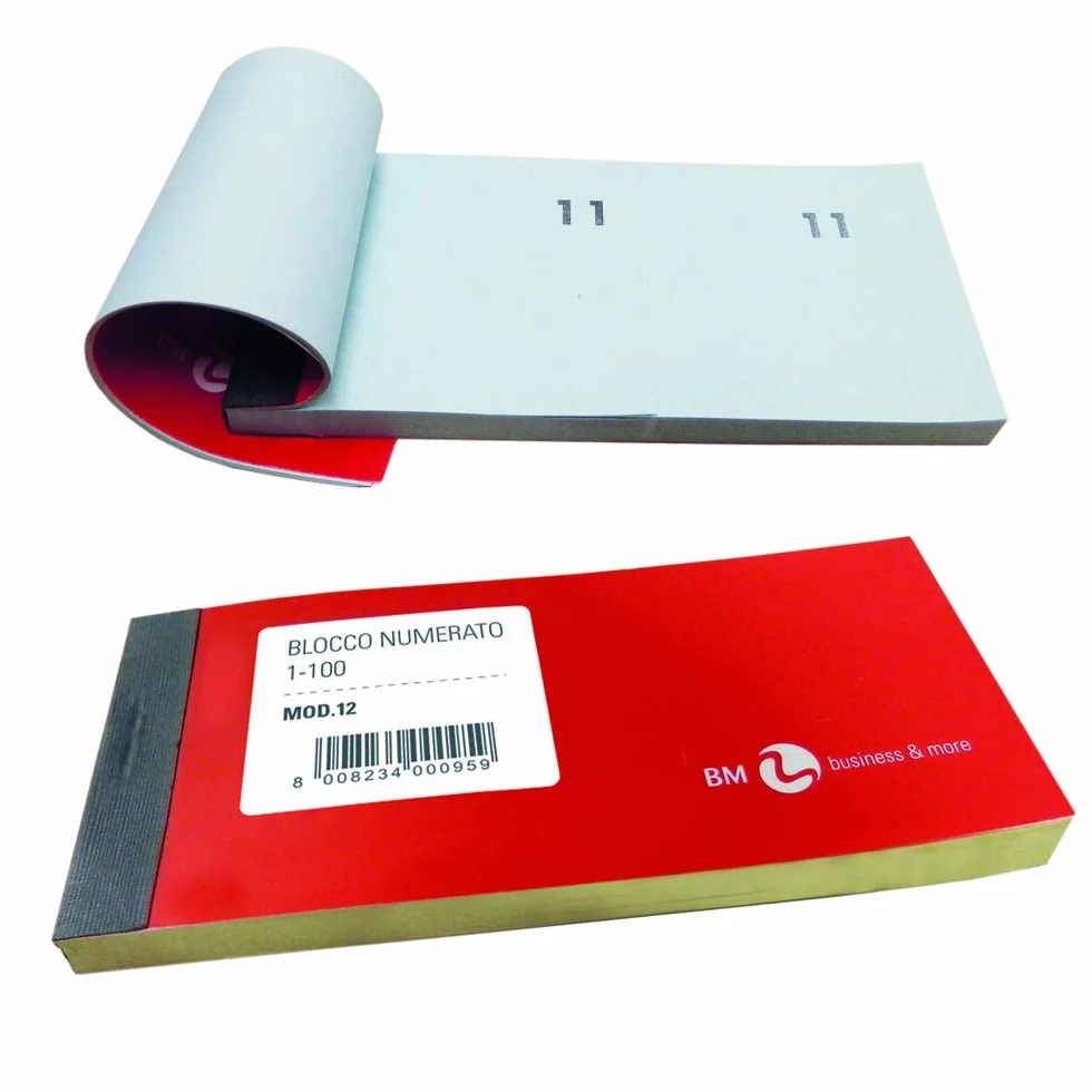 Blocco Numerato da 1-100 13cm x 6cm Confezione da 10 Blocchetti Colorati