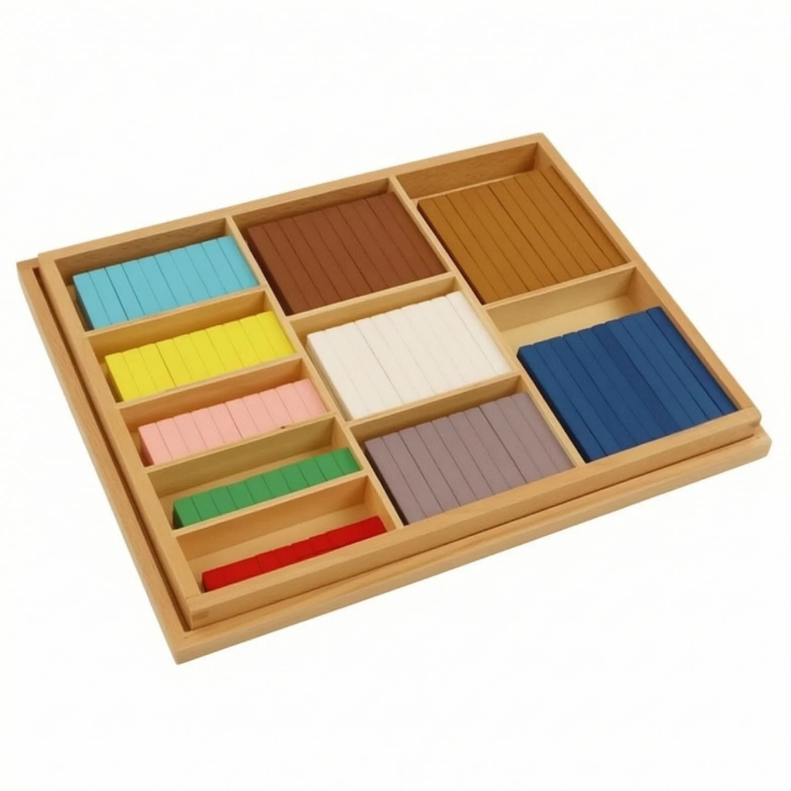 Barrette Numeriche in Legno con Scatola Colorato Barrette Numeriche Matematici Pratico Scatola Didattica con Numeri per Maestre
