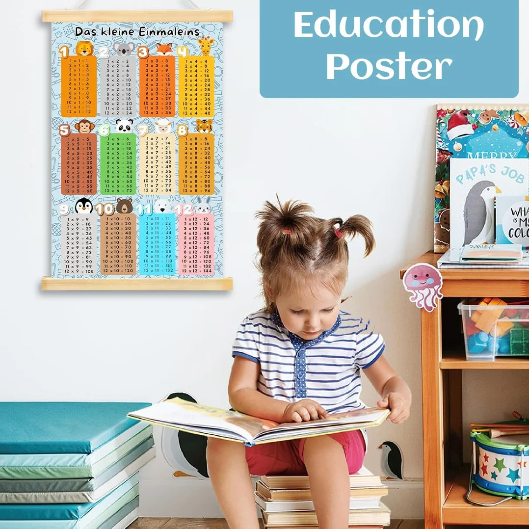 Poster Tabelline per Bambini, Gioco di Calcolo Matematico per Scuola Elementare