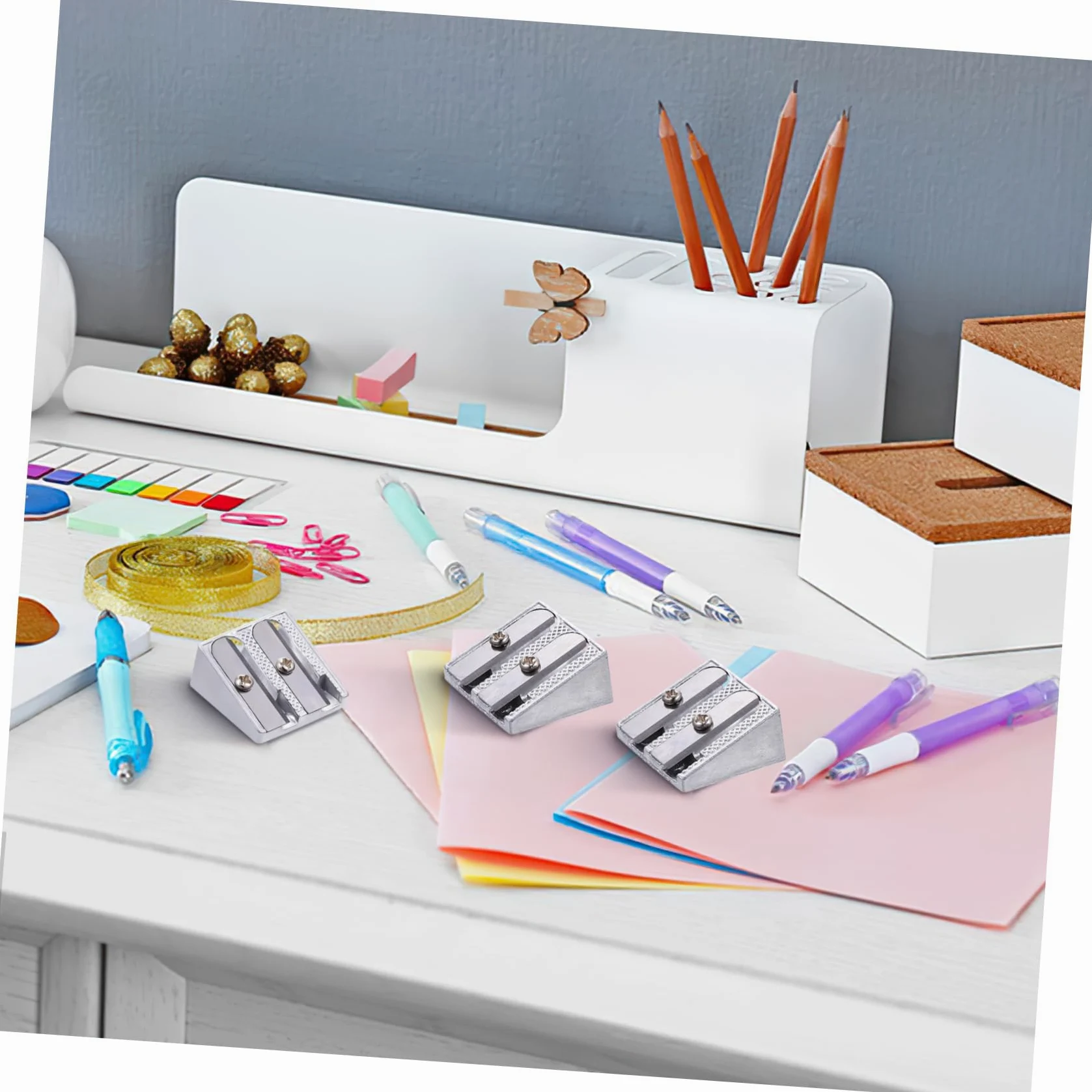 TEHAUX 80pezzi Temperamatite Doppi Accessorio Per Cancelleria Per e Scuola Compatte
