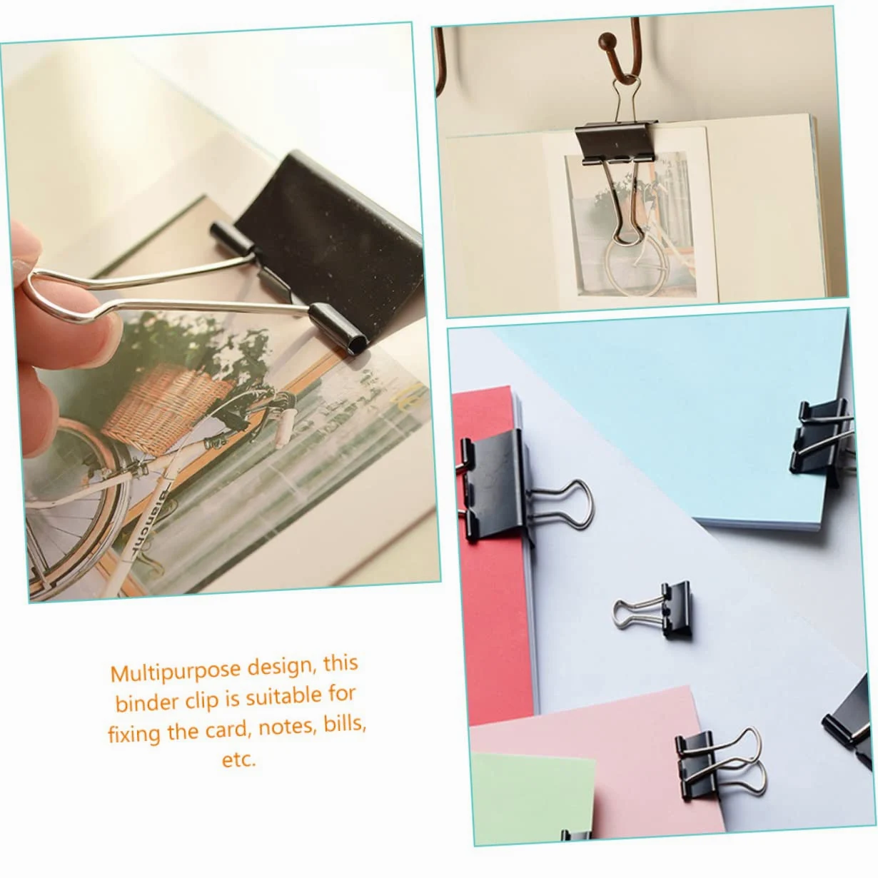 Binder Clips 51mm Ferro Nero 36 Pezzi, Ferma Documenti | Festa Scuola Decor, Cartoleria Scuola, Penne per Scuola, Raccoglitori Documenti