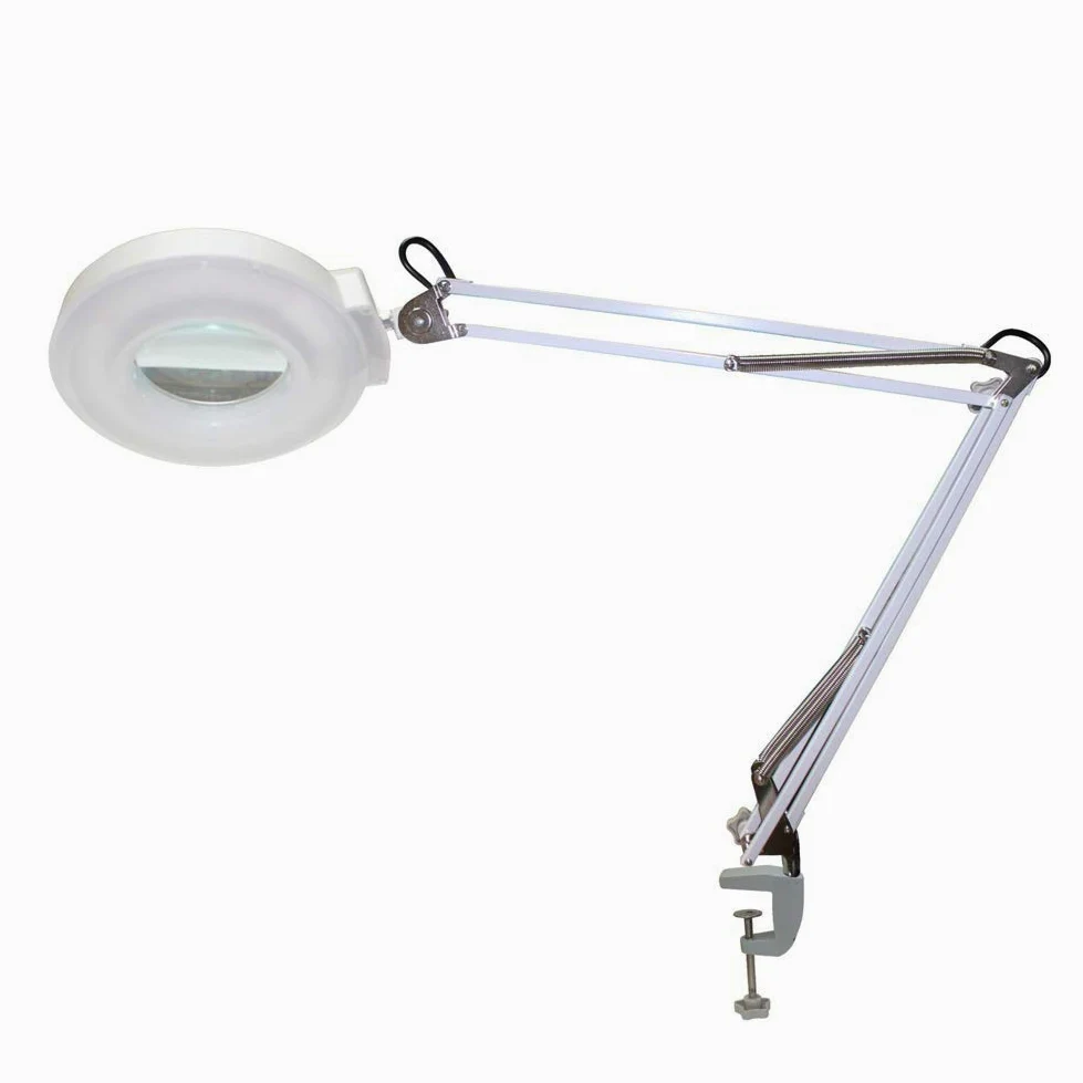 Lente d'ingrandimento, Lampada con lente d'ingrandimento a LED, Braccio girevole regolabile Lampada da tavolo con ingrandimento 8x per salone di bellezza, cura della pelle, manicure, unghie e tatuagg