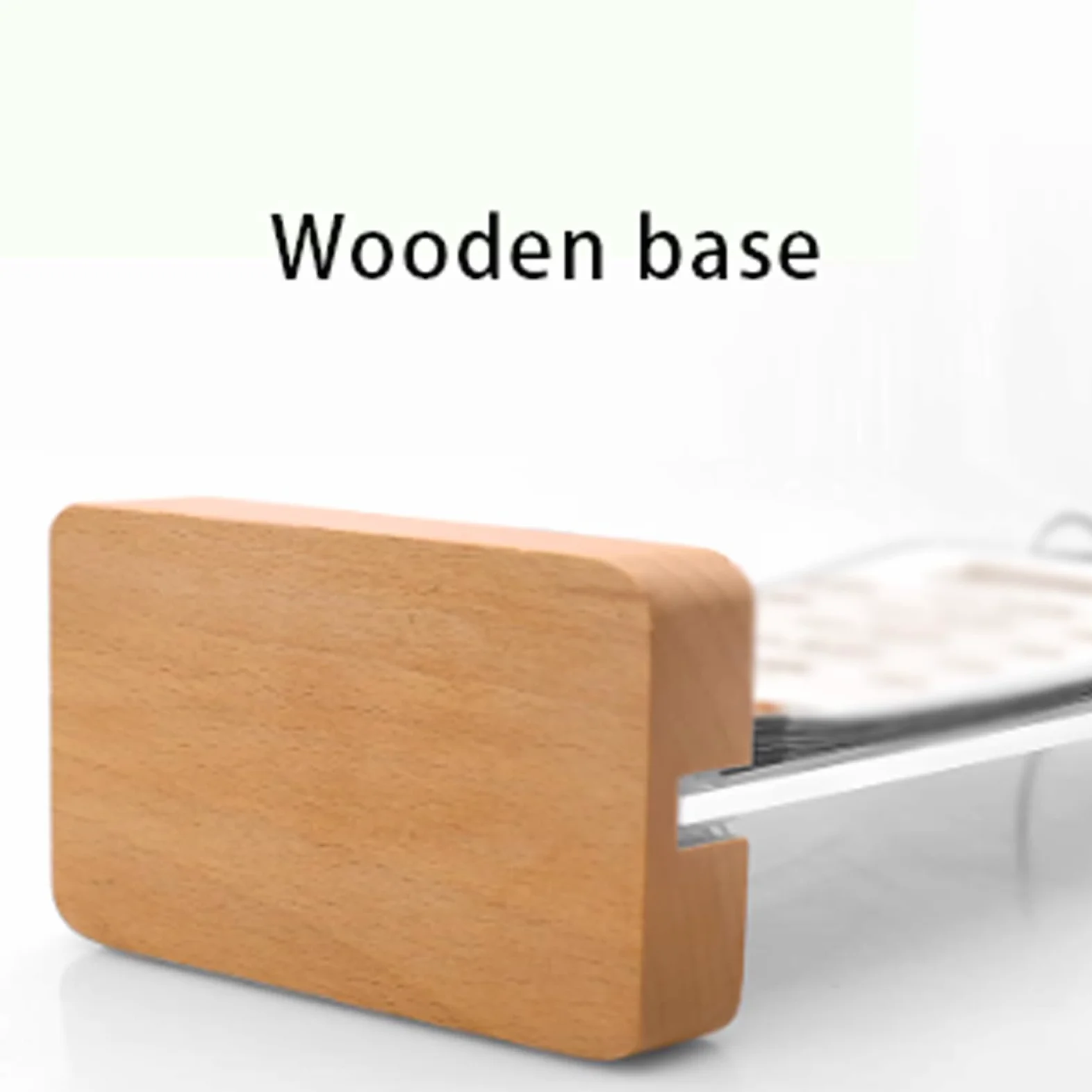 Espositore for menu a forma di T in acrilico e legno | Ristorante in acrilico trasparente e legno A4 A5 A6: espositore for menù a doppio lato a forma di T(Beech Wood,A4)
