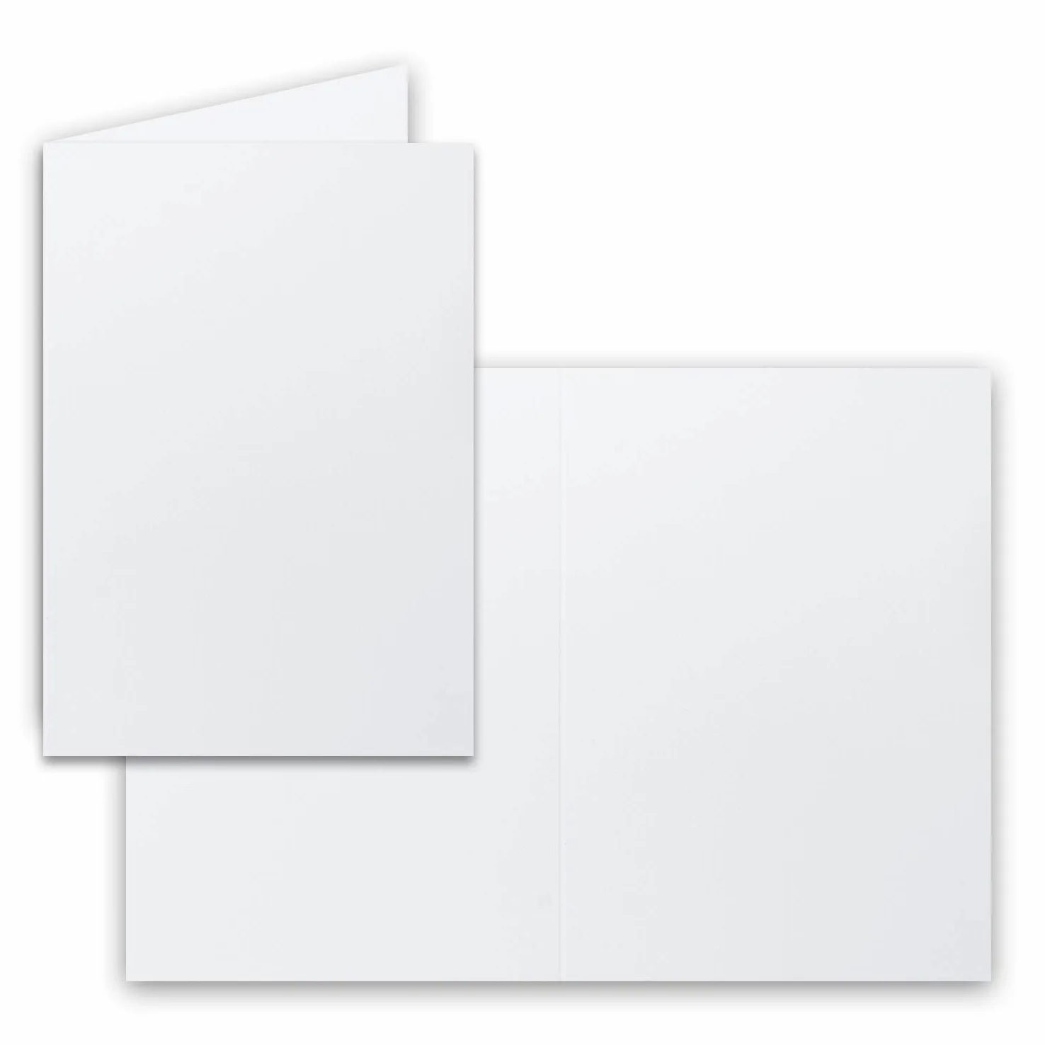 FarbenFroh by GUSTAV NEUSER Set di 50 biglietti pieghevoli, formato DIN A5, bianco intenso (bianco) con buste DIN C5 con fodera argentata, 14,8 x 21 cm