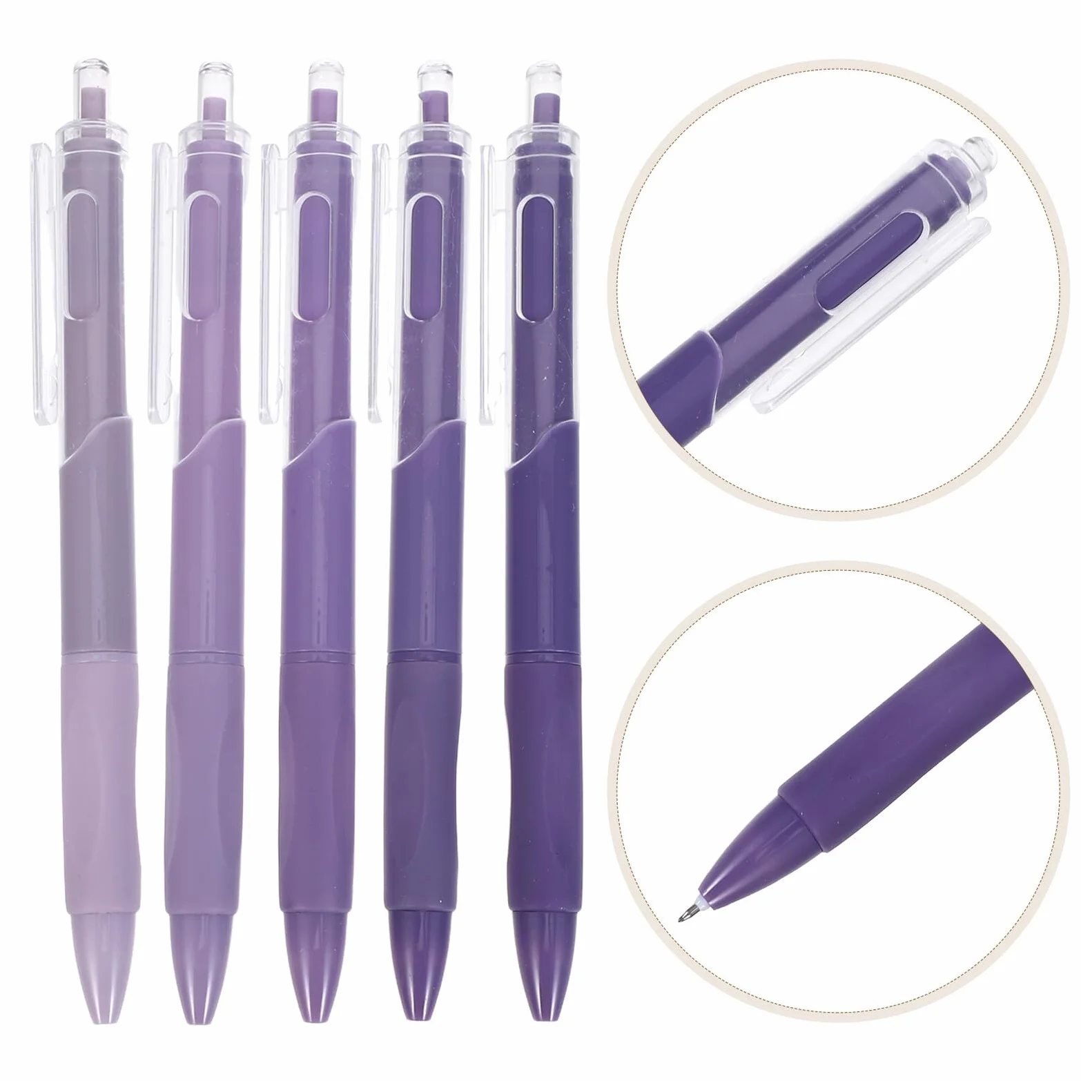 Set 50 Penne Gel Nere Retrattili a Punta Fine Penne Compatte Leggere Clip Robusta per Ufficio Scuola e Uso Quotidiano per Scrittura Precisa e Asciugatura Rapida