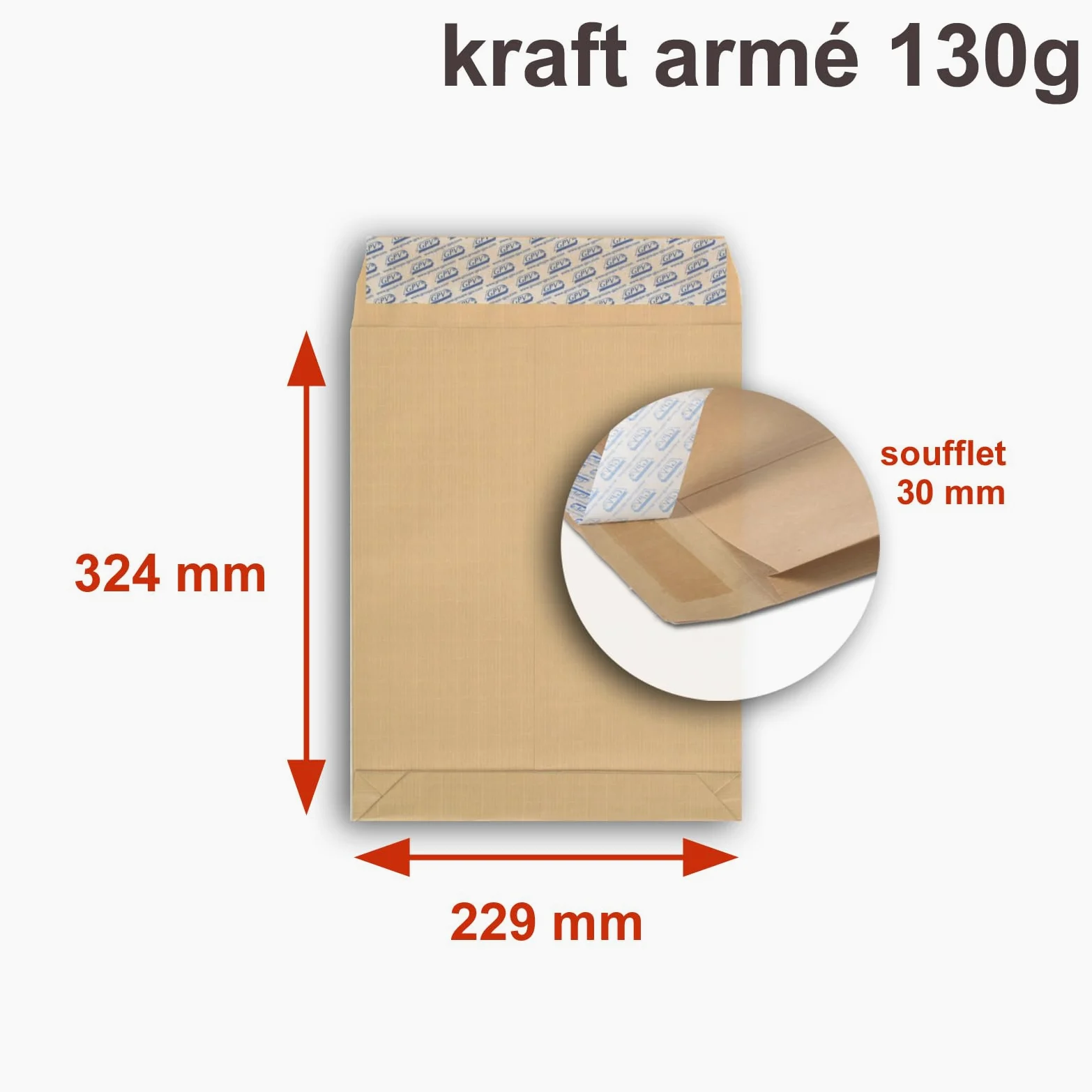 Buste Kraft Arma 130 g a soffietto C4