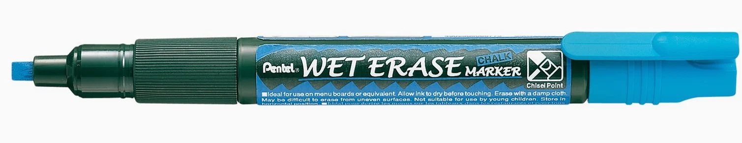 Pennarello gesso cancellabile Wet Erase blu (12 unità)