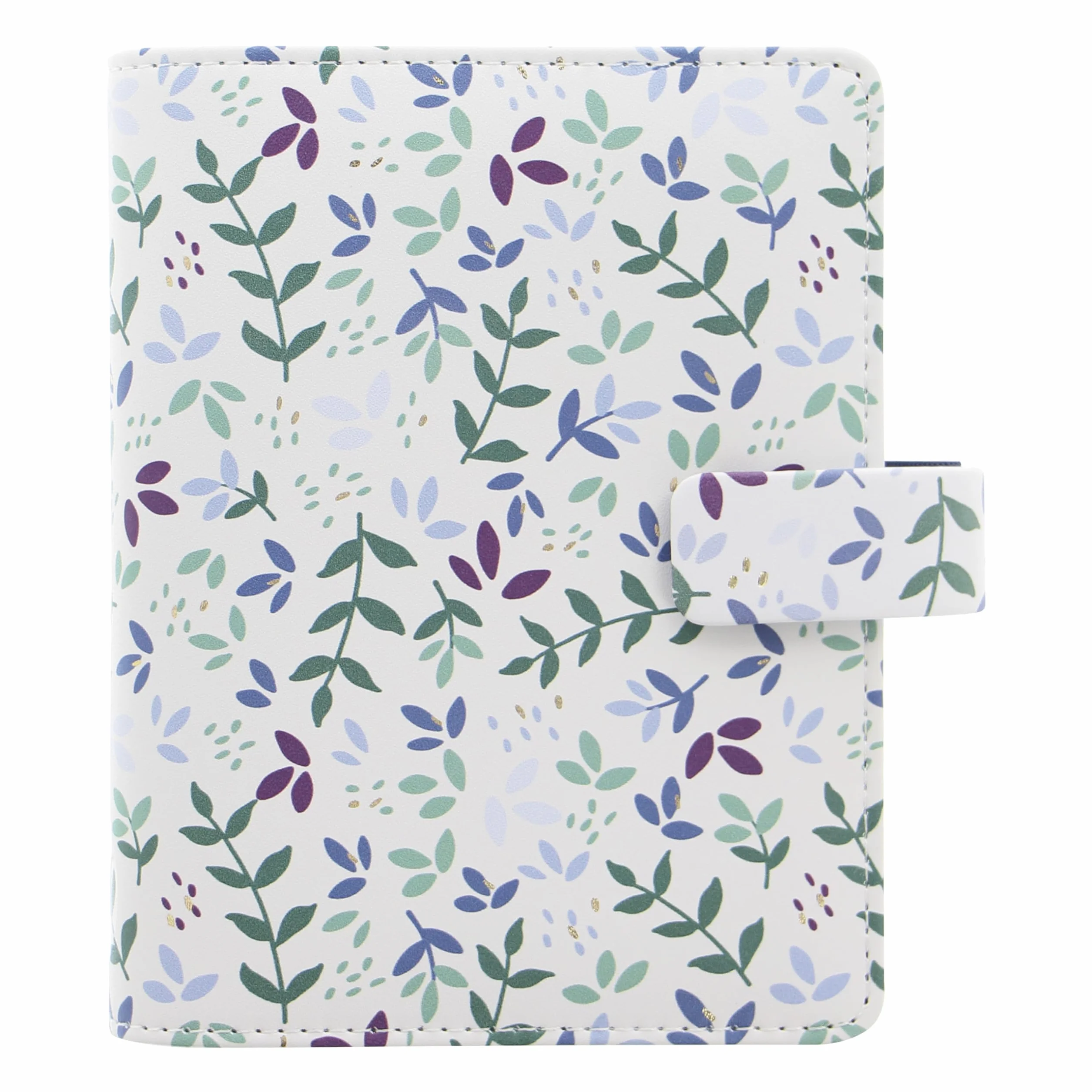 Filofax Organizer da giardino, formato tascabile, Sunrise, effetto pelle, dettagli in lamina d'oro, sei anelli, visualizzazione settimanale, multilingue (C028712)