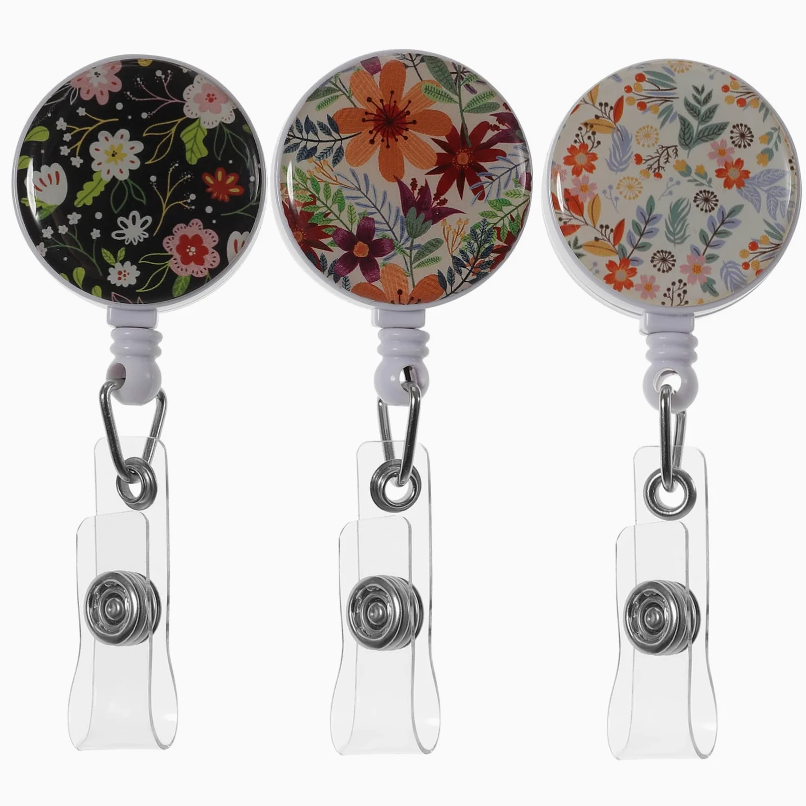 TEHAUX 15pezzi Porta Badge Retrattile Con Design Facile Da Usare Resistente e Portatile Per Id Badge e Chiavi Adatto Per Ufficio Scuola Ospedale e Altro
