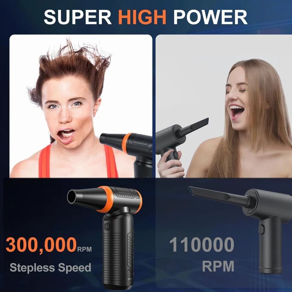 Ad Aria Compressa, 300.000 giri/min, Potente Aria Elettrica, Senza Aria Compressa, Sostituisce Aria Compressa, per Auto, Casa