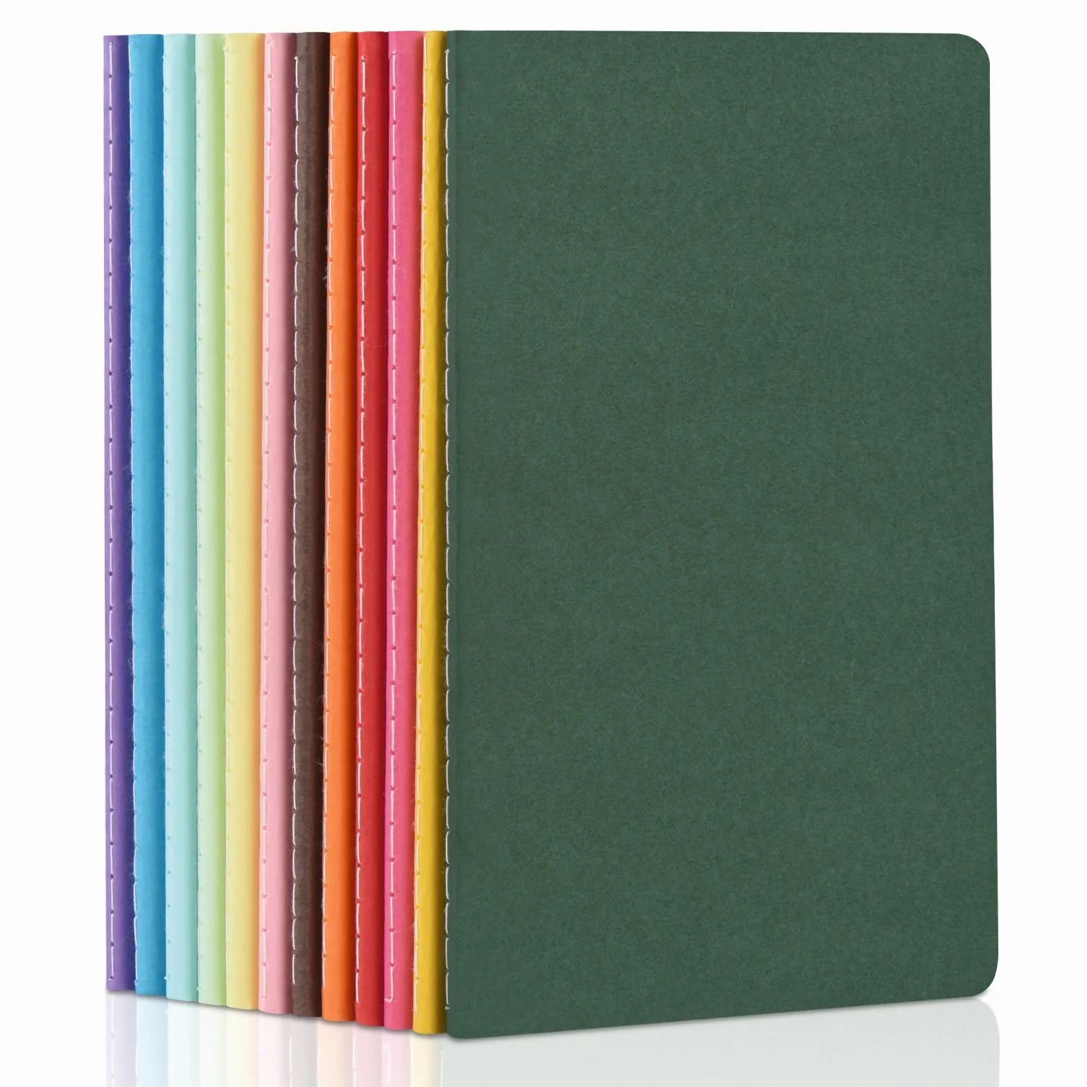 Taccuino A5, Confezione da 12 Quaderni, 30 Fogli, 60 Pagine, Multicolore Bianco