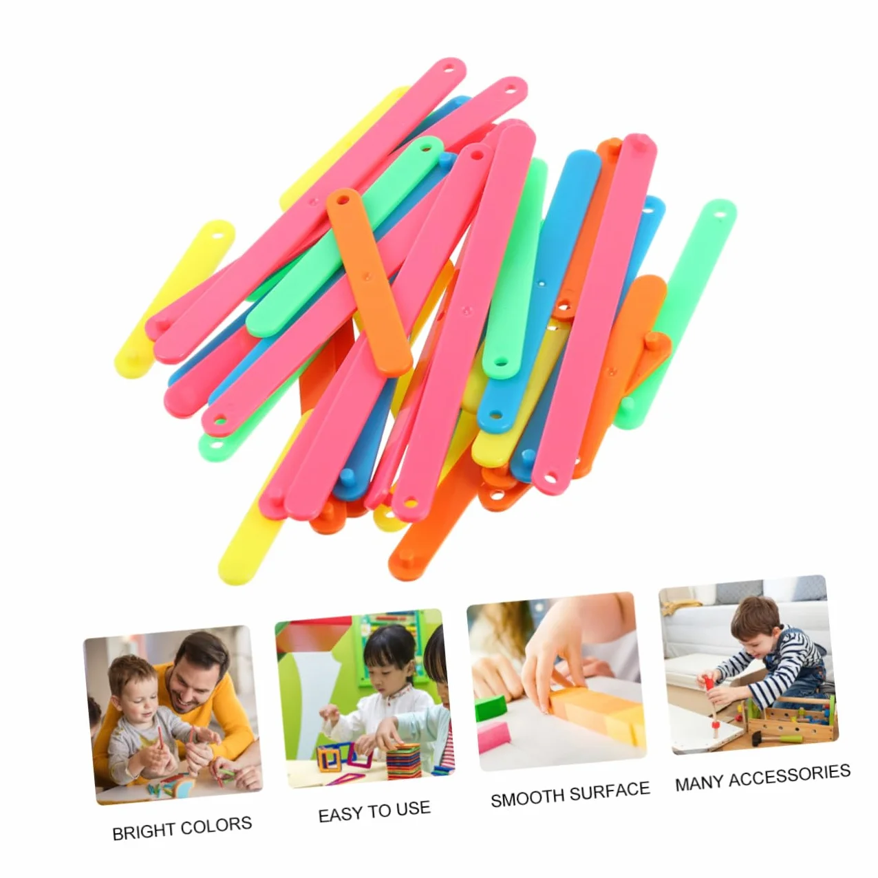 Strisce Poligonali Didattiche per Insegnare Forme Geometriche Bastoncini per Matematica Gioco Educativo 50 pezzi