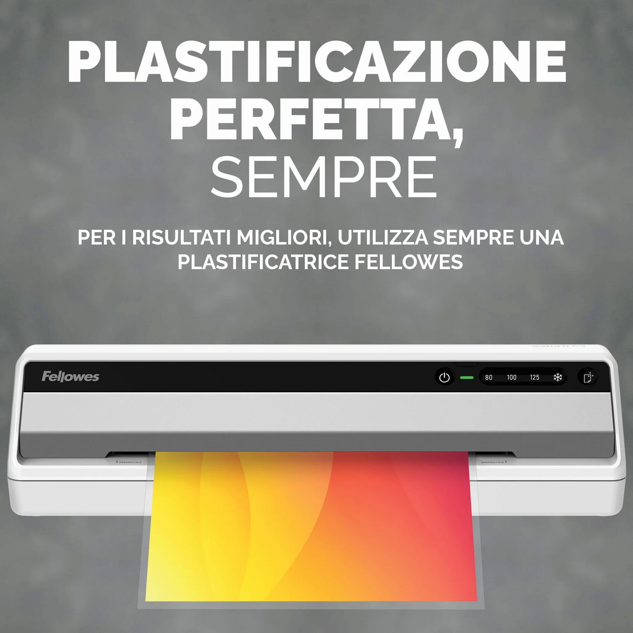 Fellowes Fogli per Plastificazione A3 Lucide 50 Pezzi Resistenti per Poster Documenti
