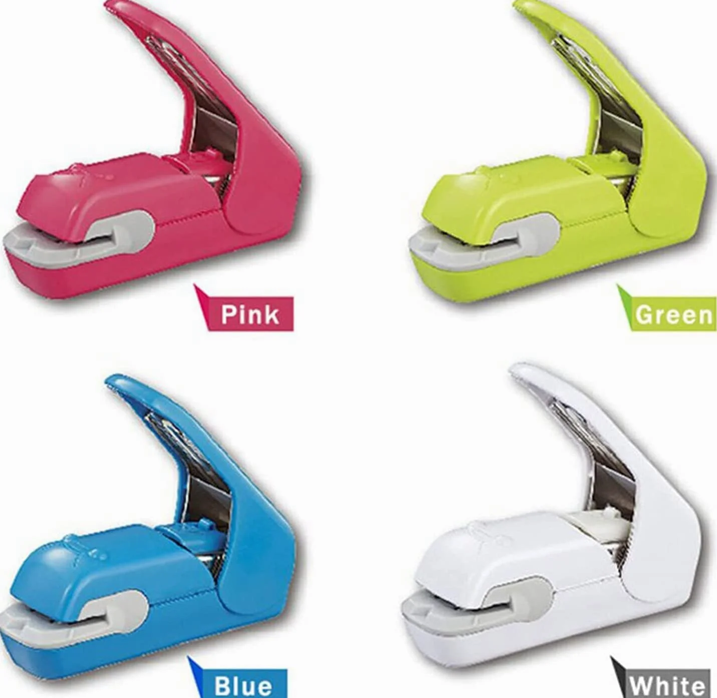fhda Cucitrice da scrivania Senza Chiodi Mini pinzatrice Portatile per Ufficio Pinzatrice da scrivania per Compagno Desktop salvatempo