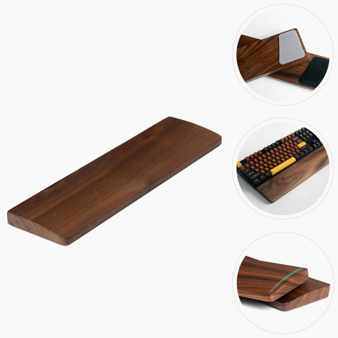 Operitacx Poggiapolsi in Legno Per Tastiera 300 Mm X 80 Mm Poggiapolsi Per Giocatori Impiegati