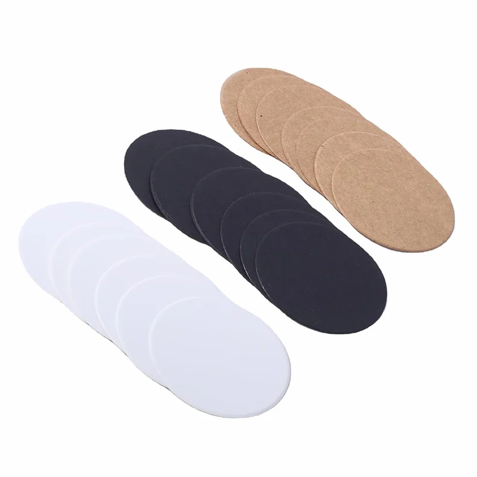 Cartoncini rotondi bianchi kraft 10 cm