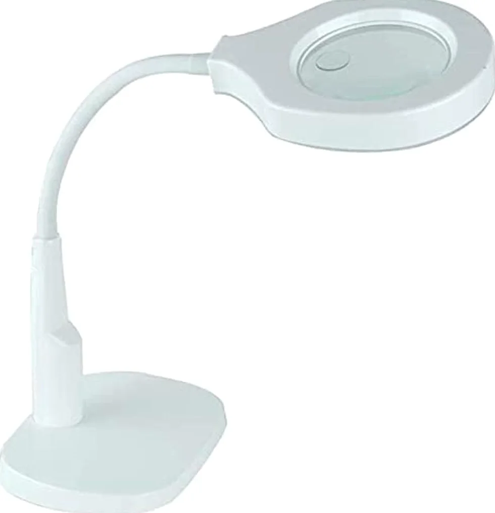 Lente d'Ingrandimento Lampada da scrivania con Base a LED Clip ausiliaria Due in Uno Illuminazione da Lavoro da Tavolo Lente d'Ingrandimento da Lettura Matrimonio