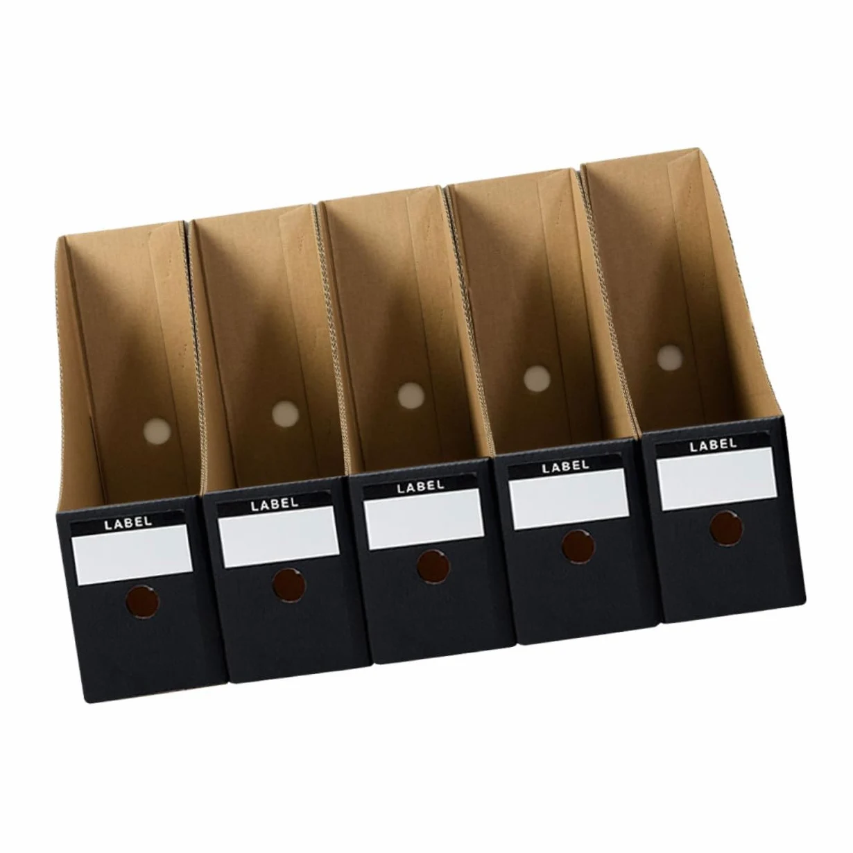 5 pezzi Portariviste in Cartone Kraft Organizer da Scrivania per Documenti e Riviste Scatole Leggere per Archiviazione File e Periodici per Ufficio e Casa