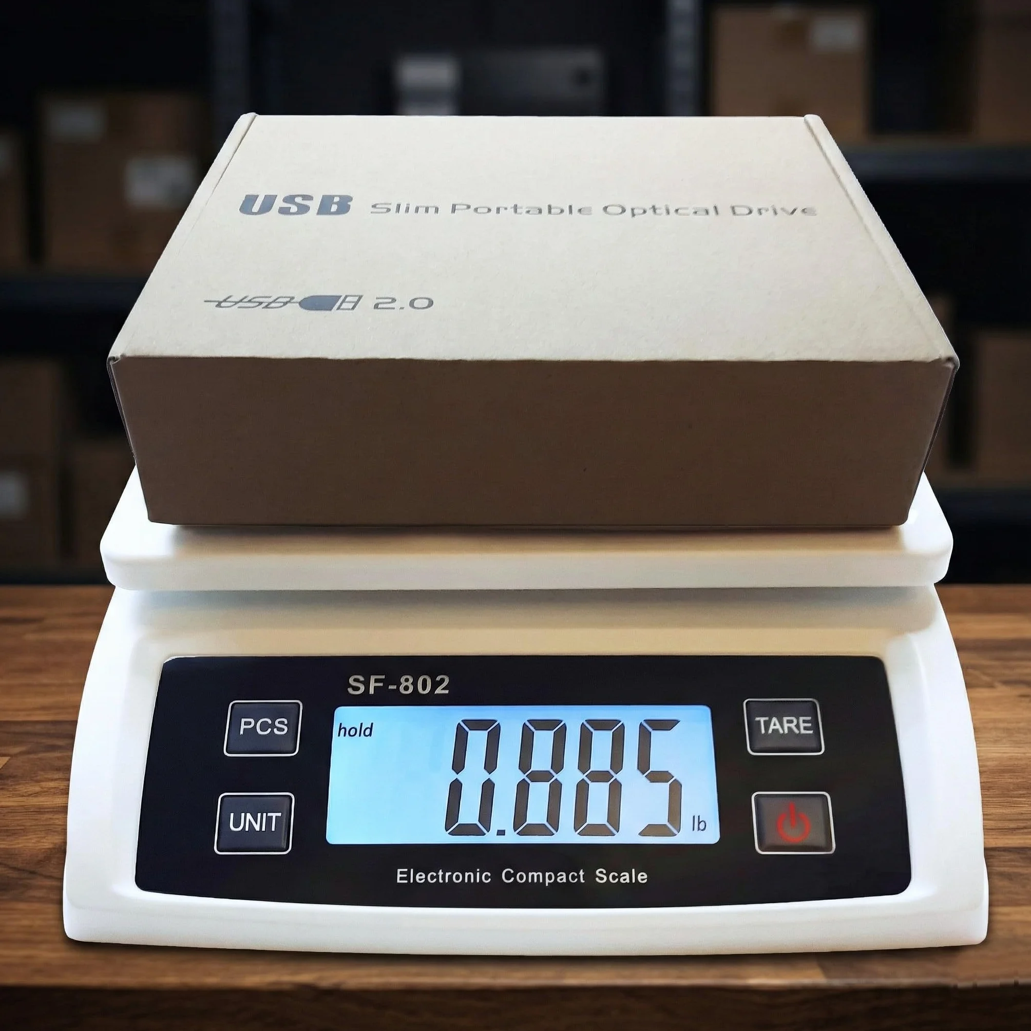 Eosphorus Bilancia Pesapacchi Digitale 30kg, Bilancia Postale di Precisione per Pacchi e Spedizioni, Funzione Tara, Display Retroilluminato, Alimentatore AC incluso