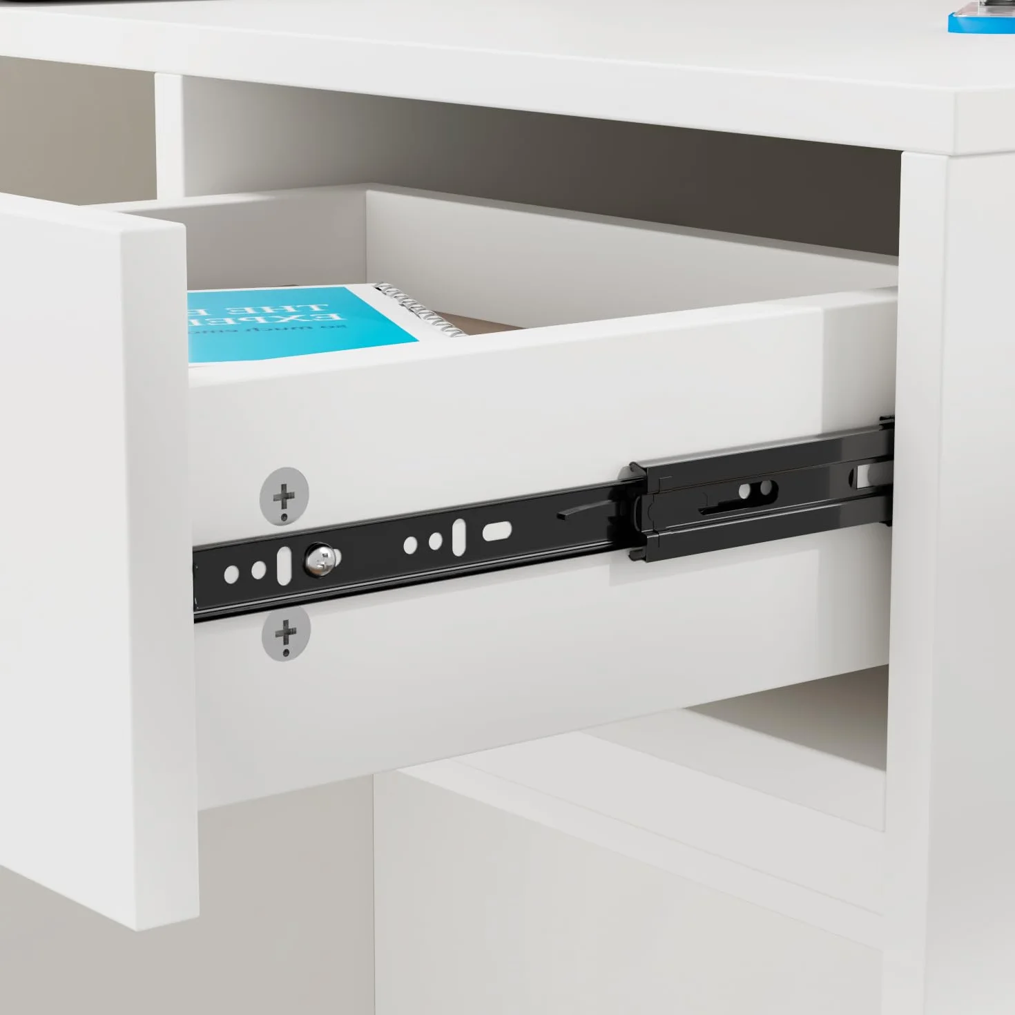 Banco reception con cassetti, banco reception, banco ufficio, per sale aziendali, reception di hotel, negozi di abbigliamento, pasticcerie, frutterie 50 P x 120 L x100 H cm, JRIT250007-01