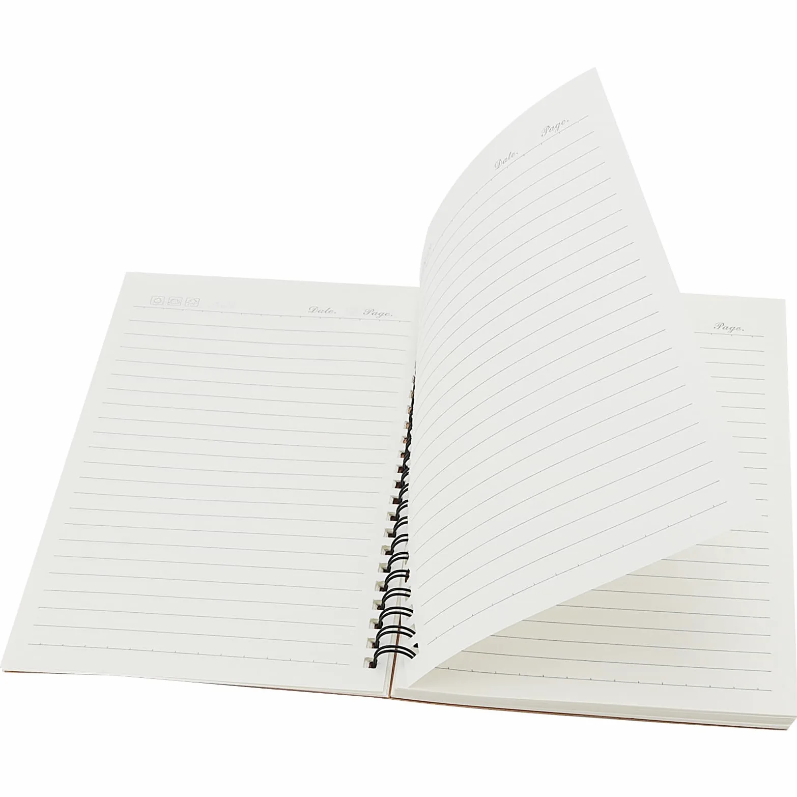 Confezione da 20 quaderni a righe A5, 120 pagine, 60 fogli a spirale, formato A5, copertina in carta kraft, quaderni con rilegatura a spirale, per viaggi, 14 x 20 cm