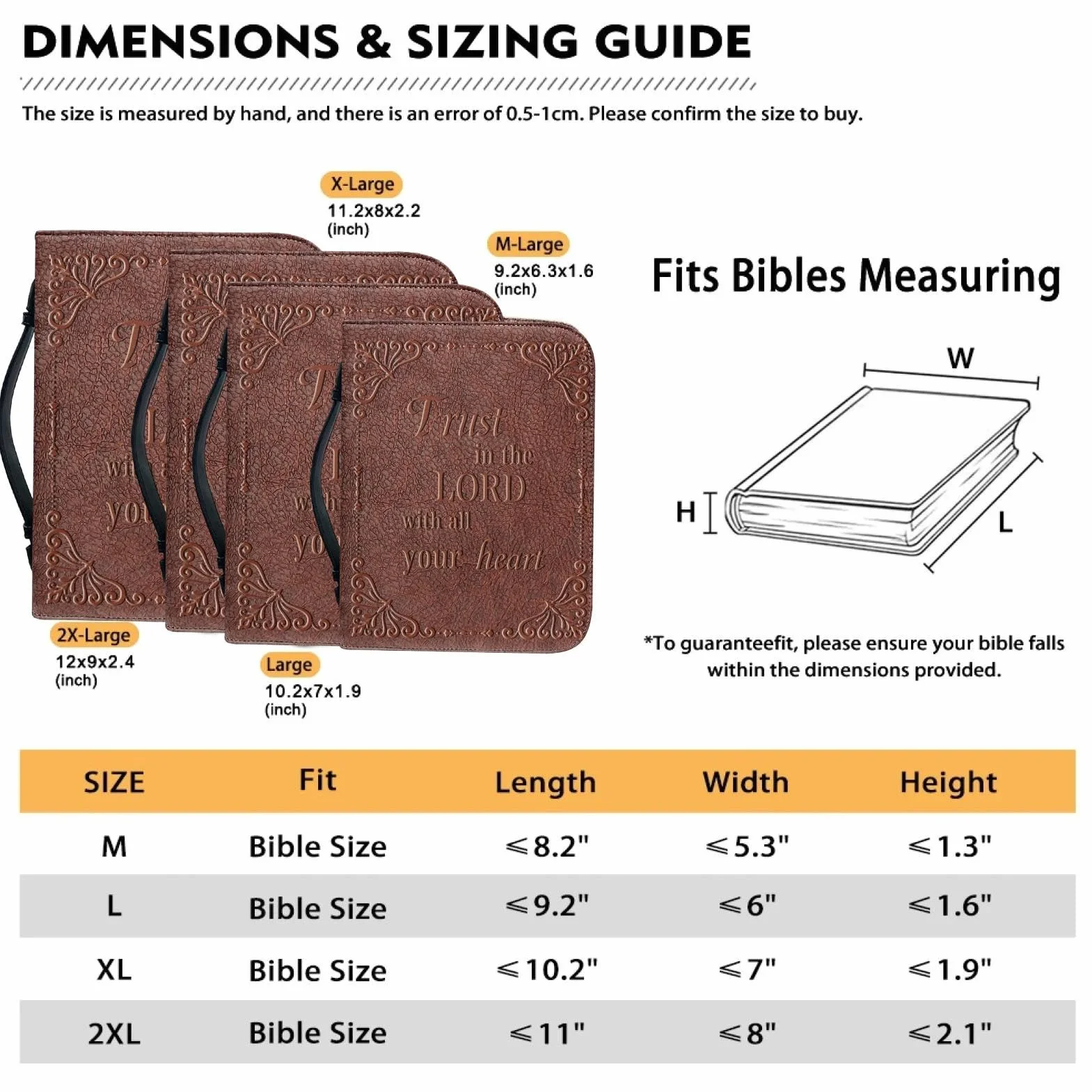 PU Leather Bible Carrier Bag with Handle - Portable Church Bags for Worship & Study
