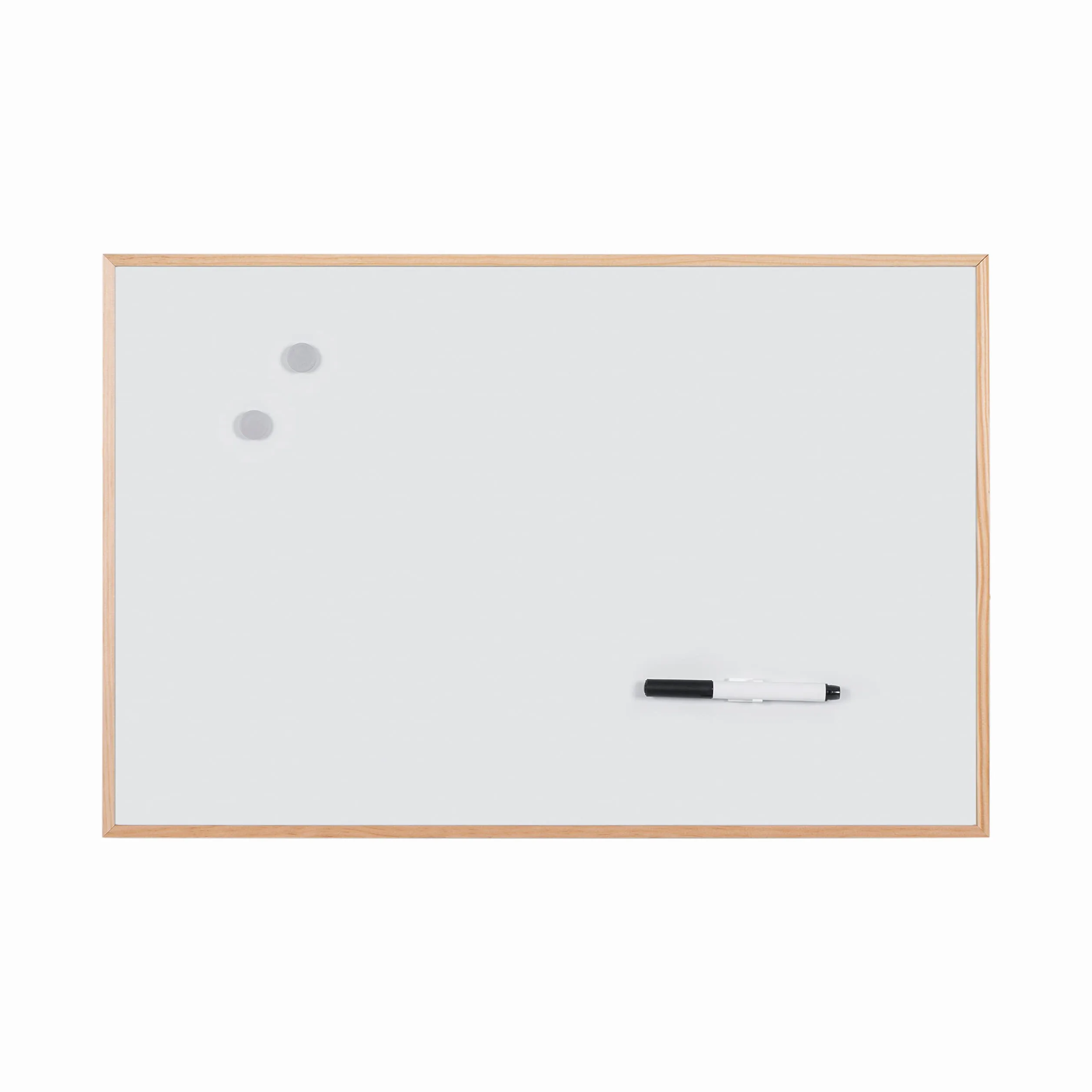 Bi-Office Earth New Basic Lavagna Magnetica, 90x60cm, Superficie in Acciaio Laccato, Cornice in Pino PEFC