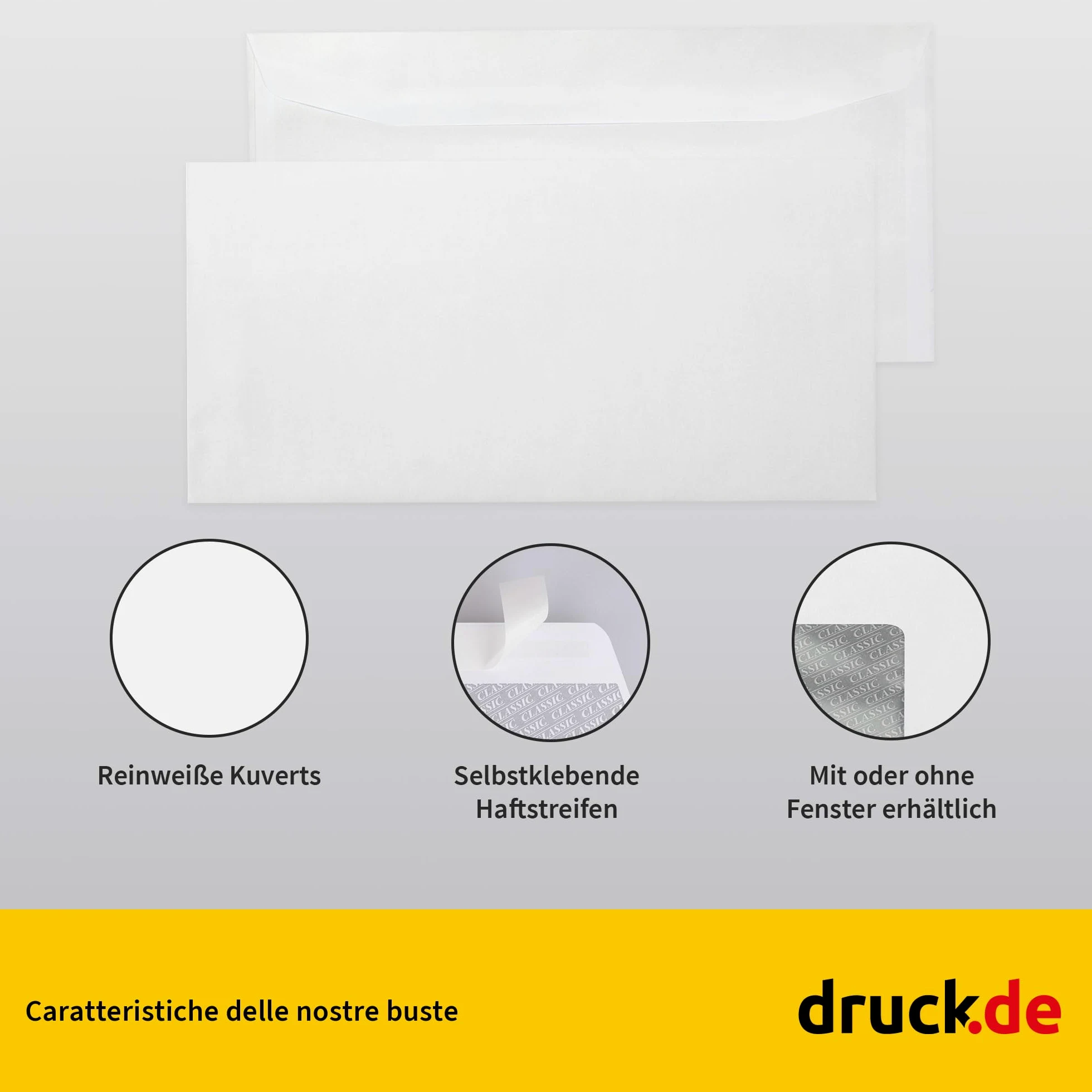 1000 buste per lettere, formato C5/6, senza finestra, colore bianco, chiusura autoadesiva, chiusura adesiva, per fatture, lettere, inviti, biglietti di auguri