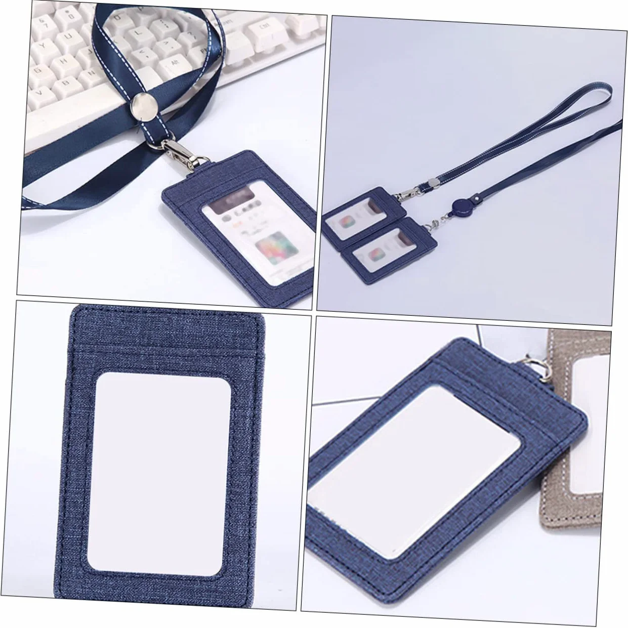NUOBESTY 9pezzi Badge Pu Con Laccetto Staccabile Custodia Per Del Bus e Documenti Design Scuola e