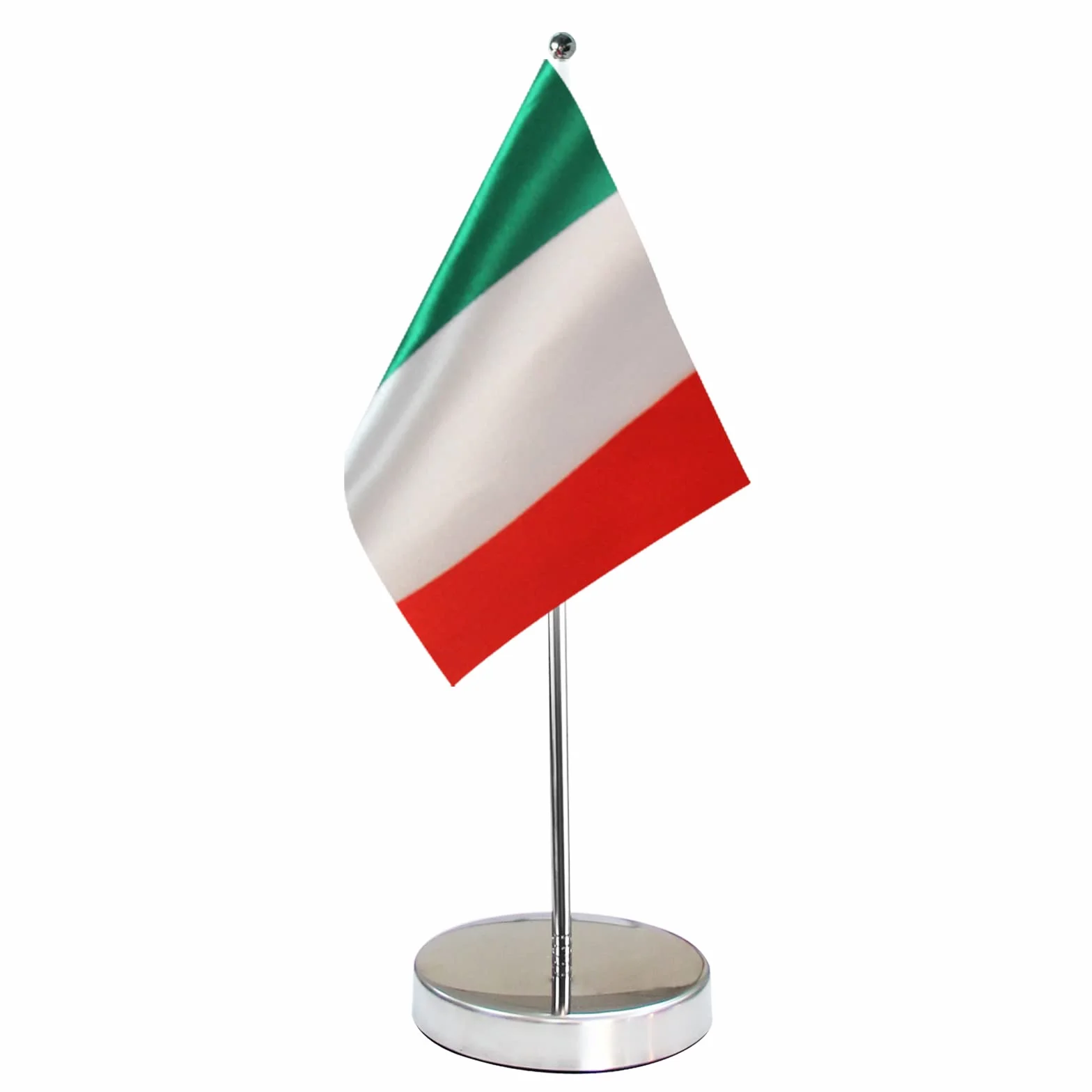 Bandiera da Tavolo Italia 9" x 6" Set con Pennone e Base