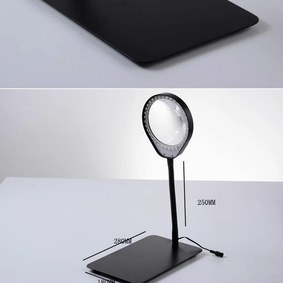 Lampada di ingrandimento 10X a LED con Illuminazione a Mani libere per la Lettura di Gioielli. Nuvole di Buon auspicio.