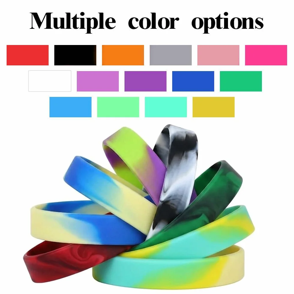 Braccialetti in silicone personalizzati 1-1000 ct con testo e logo impermeabili per eventi raccolte fondi