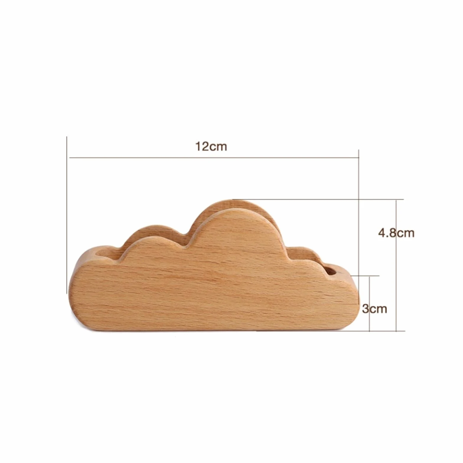 Espositore per Biglietti da Visita, Porta Biglietti da Visita per scrivania, espositore in Legno per Biglietti da Visita per Ufficio, Tavolo per Ufficio e casa (Naturale 12x4,8x3 cm)