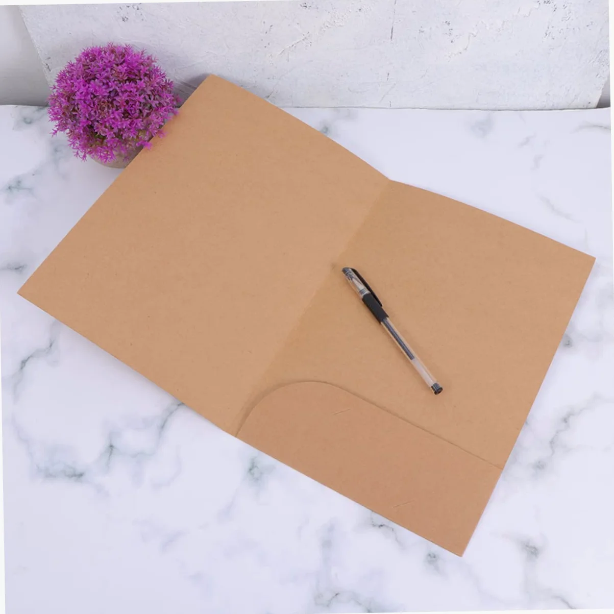 Ciieeo 10pezzi Cartellina Porta Documenti in Carta Kraft Cartelle Portadocumenti Multiple Custodia Per Documenti Pratica e Resistente Per Casa Ufficio e Scuola