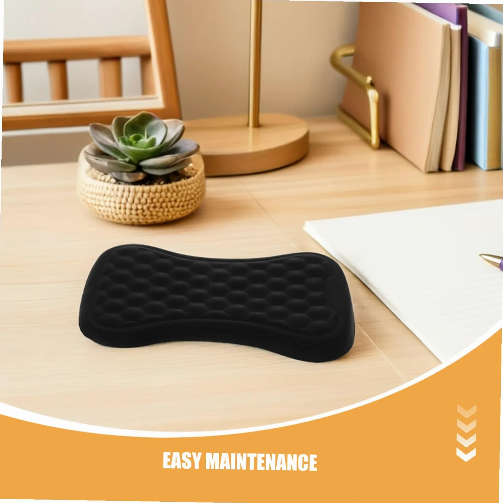 2 Pezzi Tappetino Da Polso Per Mouse Da Gioco Da Tastiera Poggiapolsi Ergonomico Black