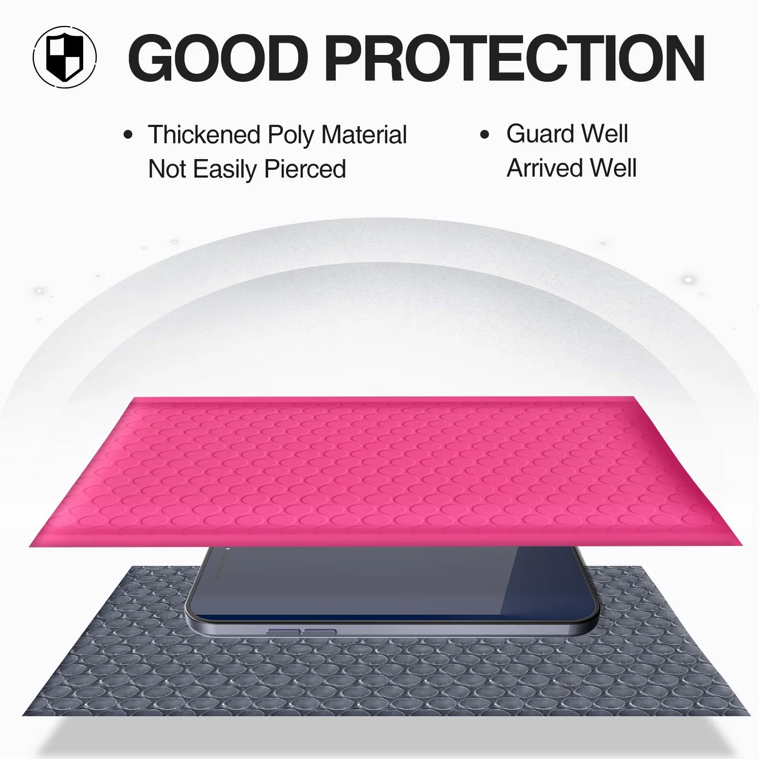 Ucgou # 5 10.5 x 40,6 cm Poly Bubble Mailer Padded rosa con chiusura autoadesiva, confezione da 25