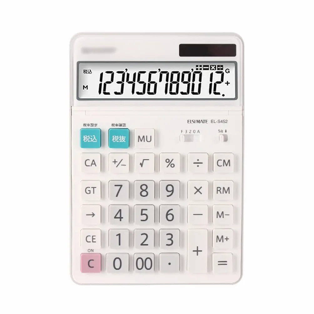 calcolatrice, Calcolatrice da tavolo a 12 cifre, calcolatrice elettronica con display a LED, doppia alimentazione solare a batteria, for studenti, ufficio