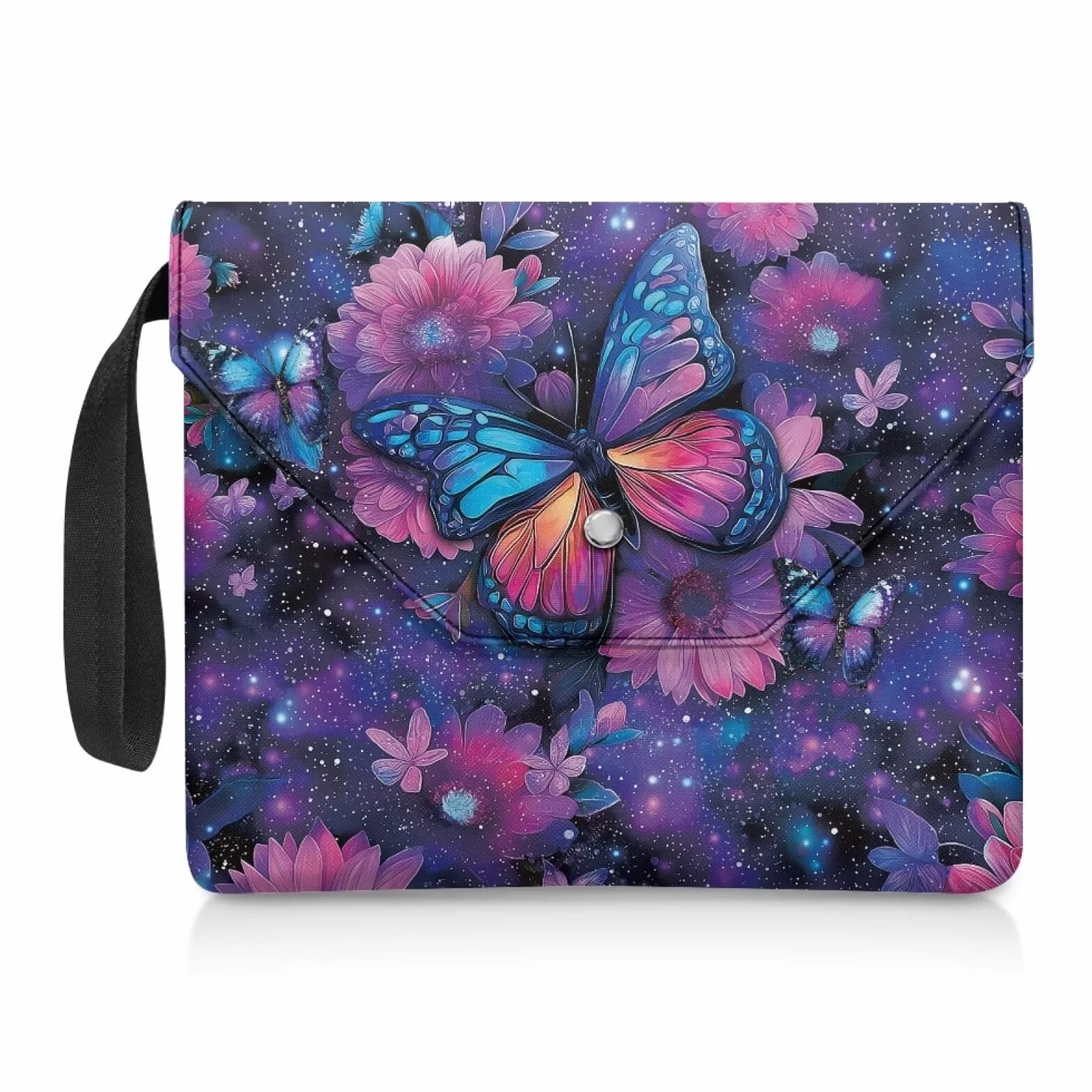 Custodia per libri stellata con farfalla viola 30 x 24 cm copertura protettiva